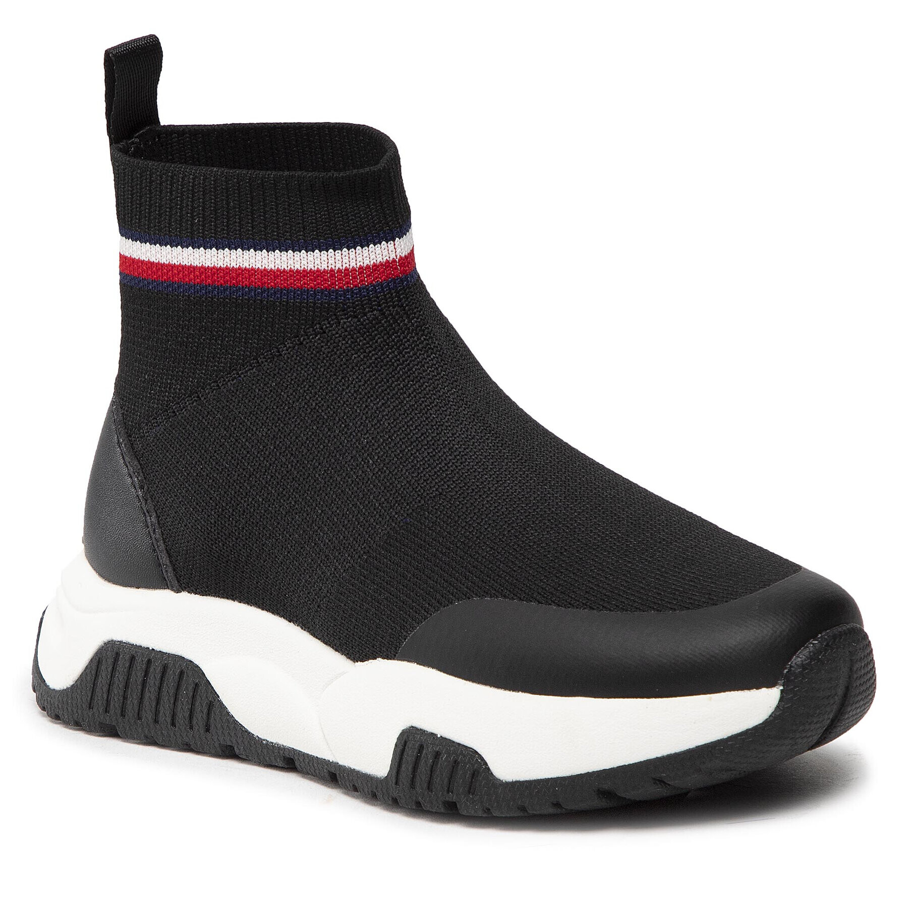 Tommy Hilfiger Sneakersy Sock Sneaker T3A9-32360-0702 M Čierna - Pepit.sk