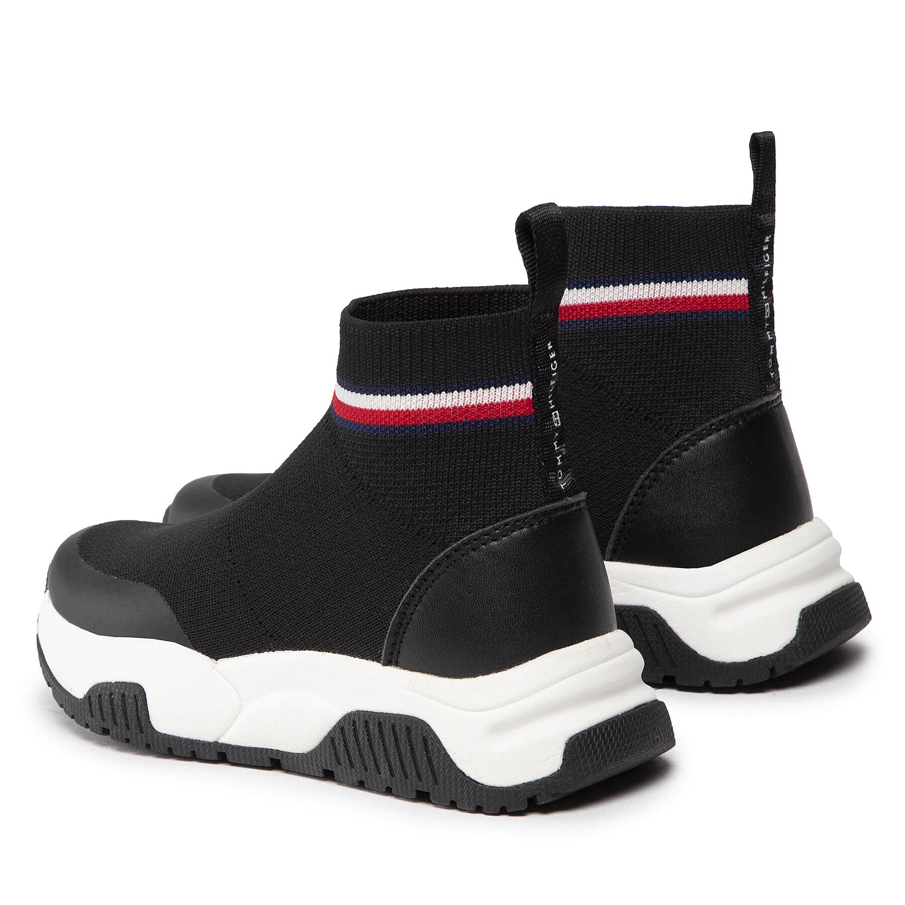 Tommy Hilfiger Sneakersy Sock Sneaker T3A9-32360-0702 M Čierna - Pepit.sk