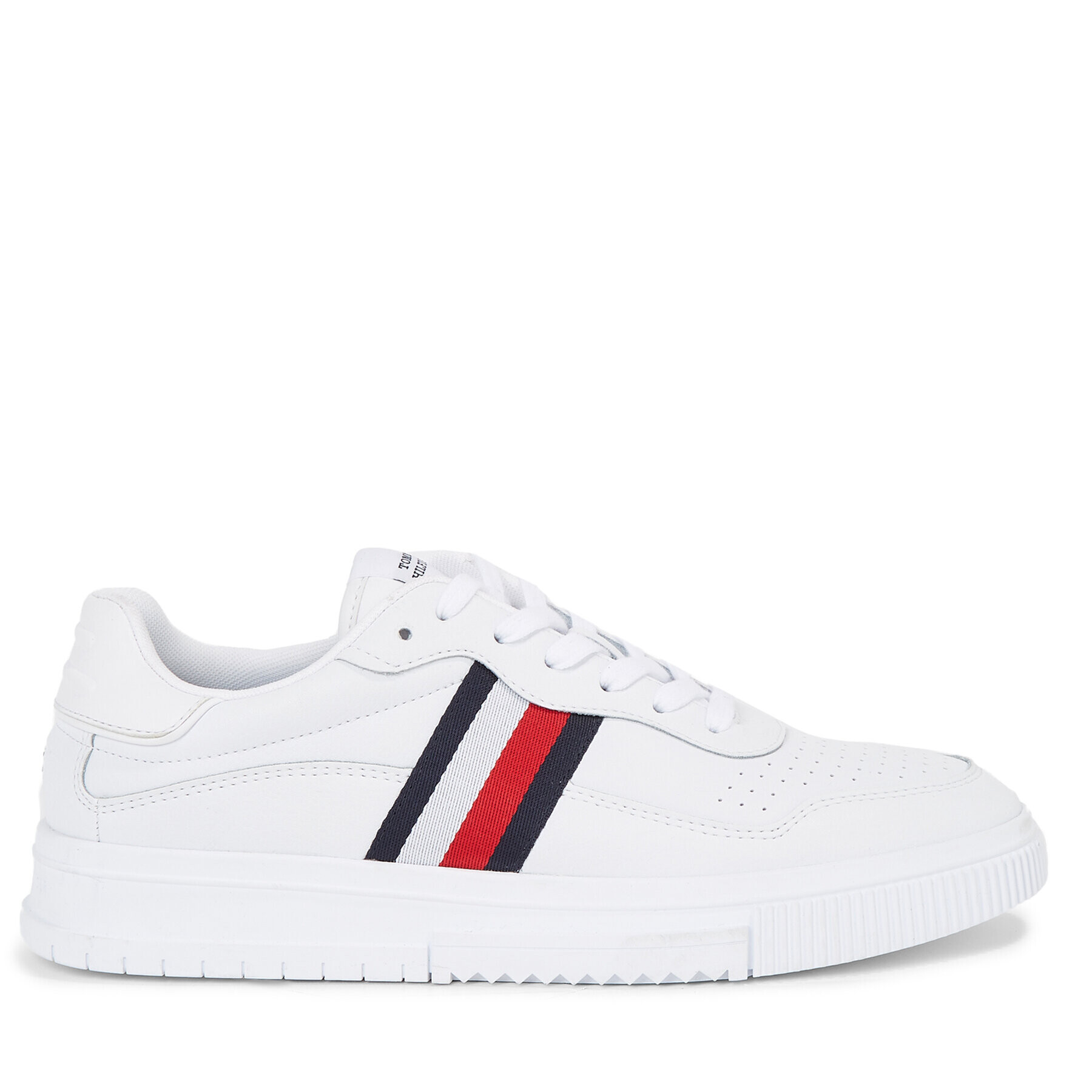 Tommy Hilfiger Sneakersy Supercup Leather Stripes FM0FM04824 Biela - Pepit.sk