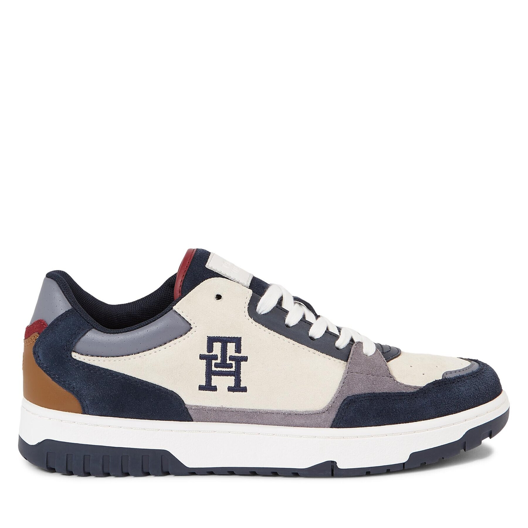 Tommy Hilfiger Sneakersy Th Basket Better Suede Mix FM0FM04822 Modrá - Pepit.sk