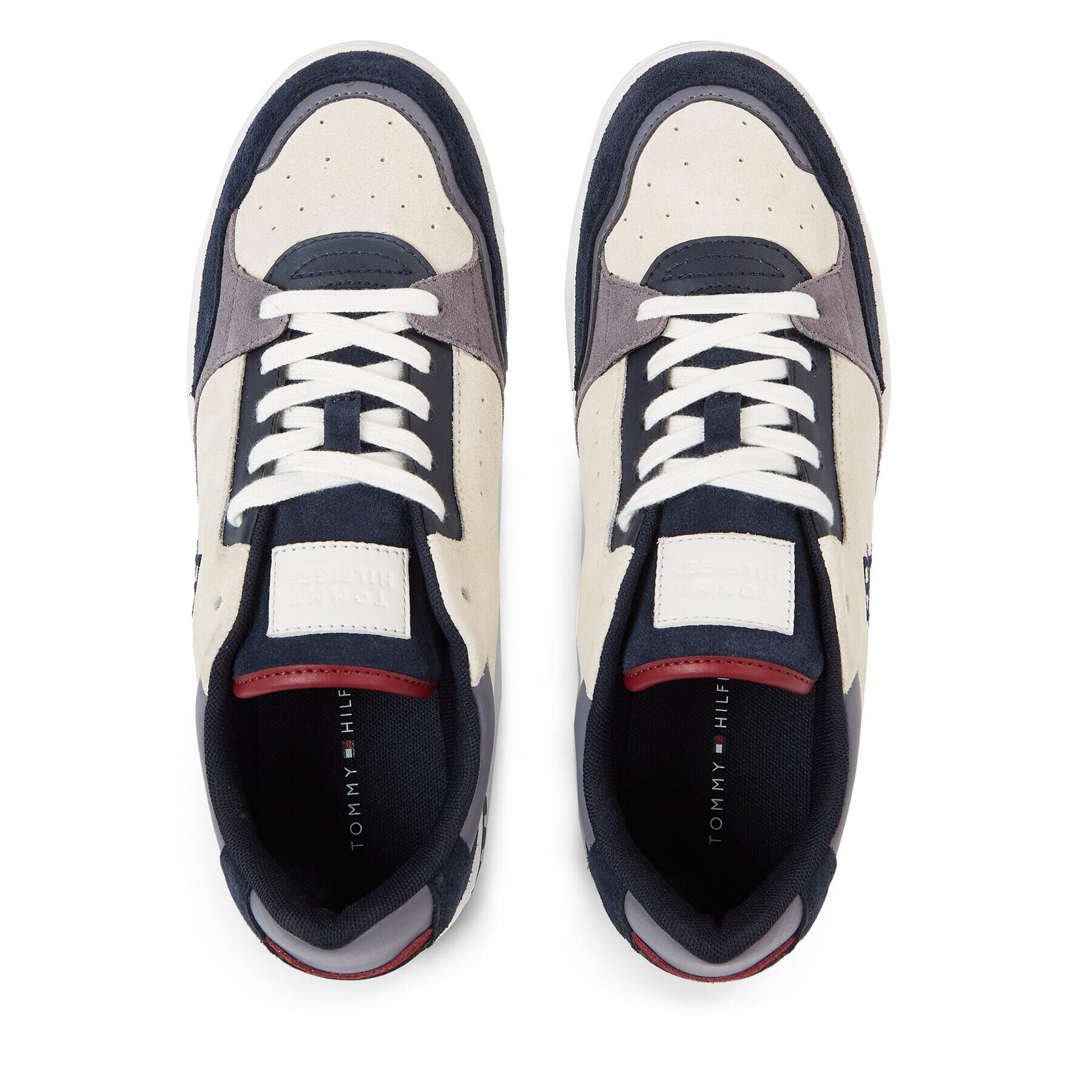 Tommy Hilfiger Sneakersy Th Basket Better Suede Mix FM0FM04822 Modrá - Pepit.sk