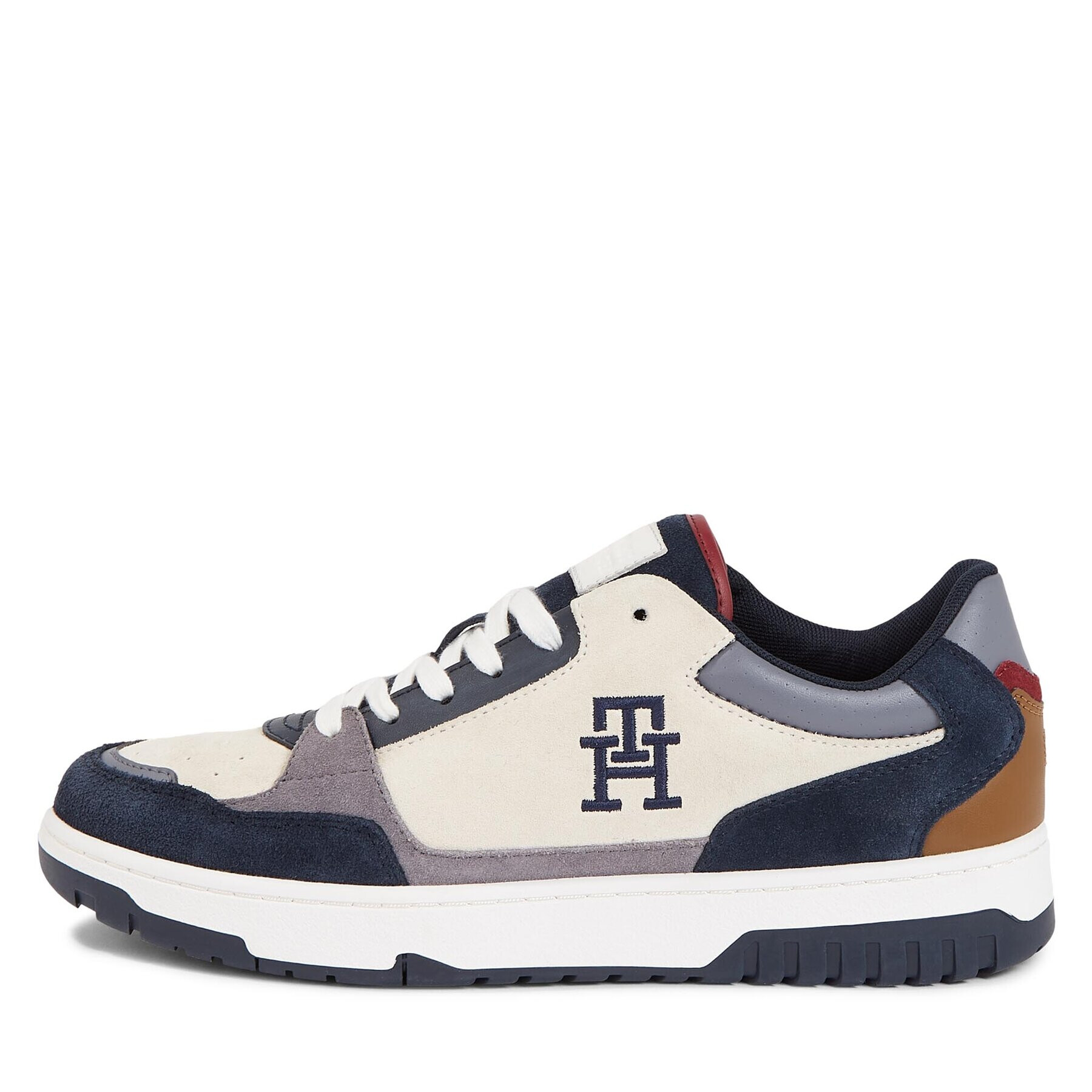 Tommy Hilfiger Sneakersy Th Basket Better Suede Mix FM0FM04822 Modrá - Pepit.sk