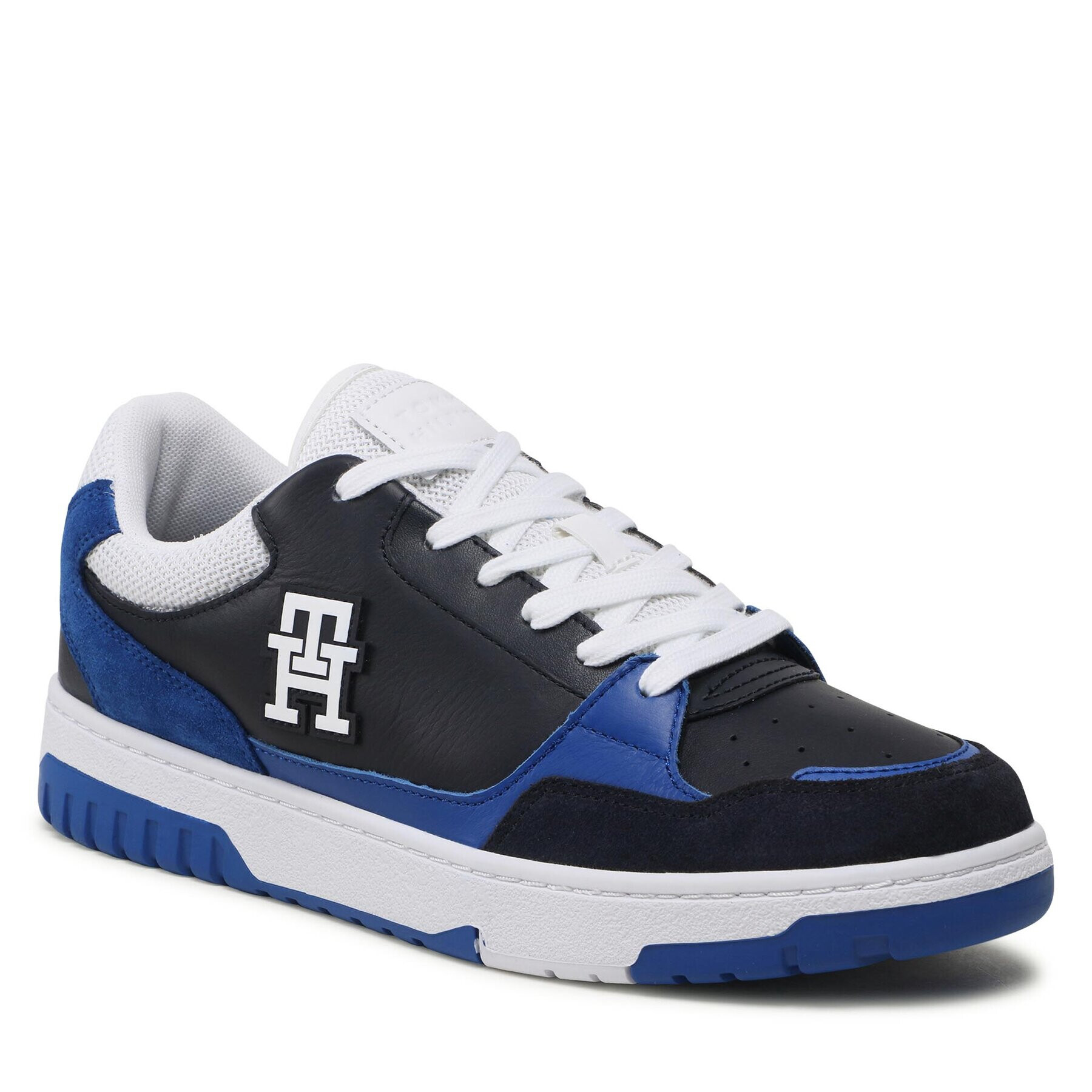 Tommy Hilfiger Sneakersy Th Basket Street Mix FM0FM04695 Tmavomodrá - Pepit.sk