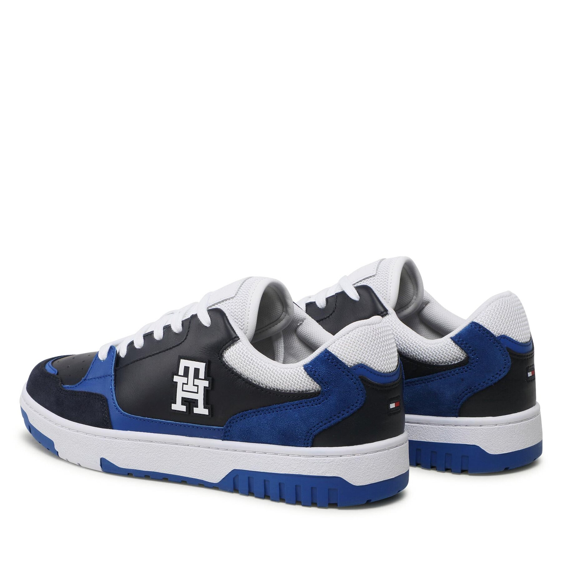 Tommy Hilfiger Sneakersy Th Basket Street Mix FM0FM04695 Tmavomodrá - Pepit.sk