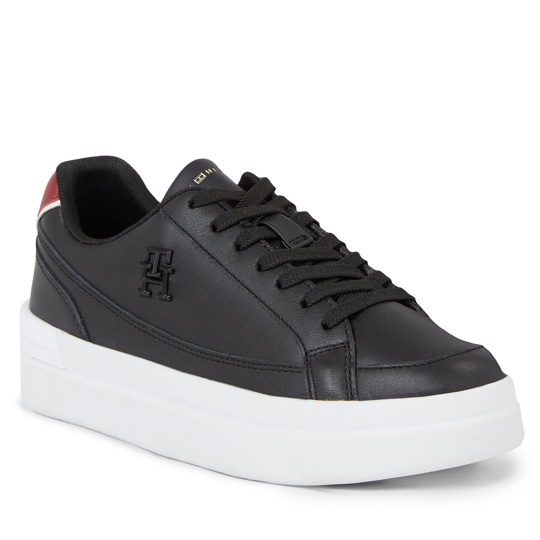 Tommy Hilfiger Sneakersy Th Elevated Court Sneaker FW0FW07568 Čierna - Pepit.sk