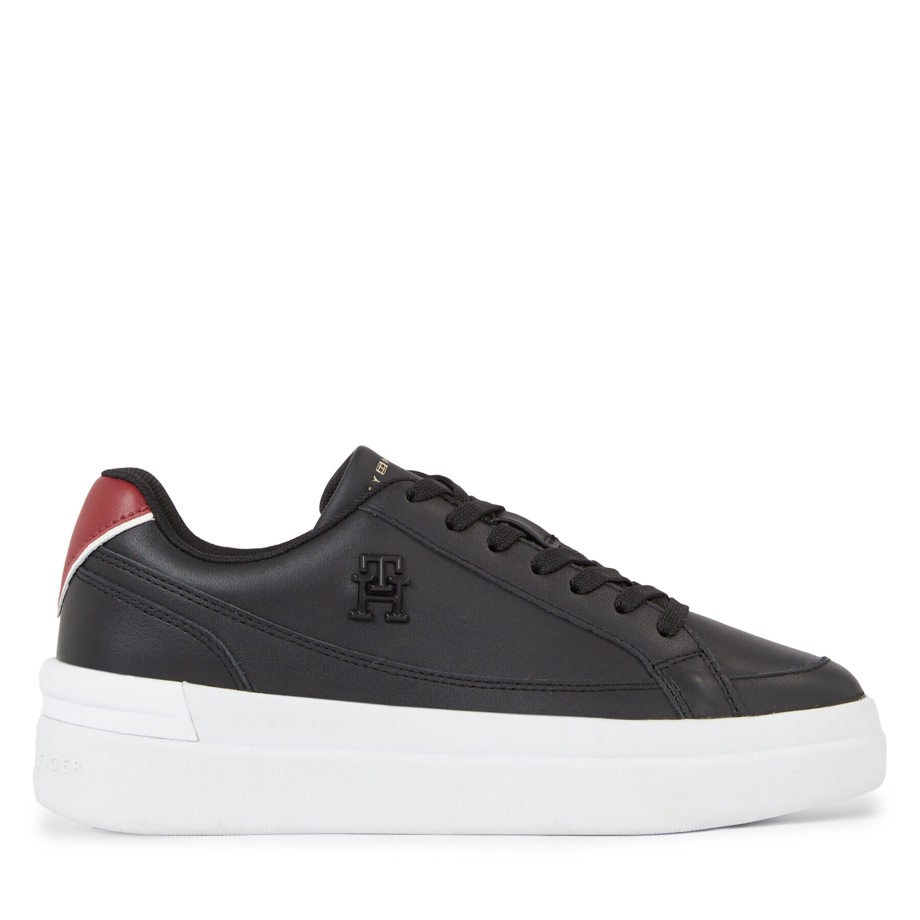 Tommy Hilfiger Sneakersy Th Elevated Court Sneaker FW0FW07568 Čierna - Pepit.sk