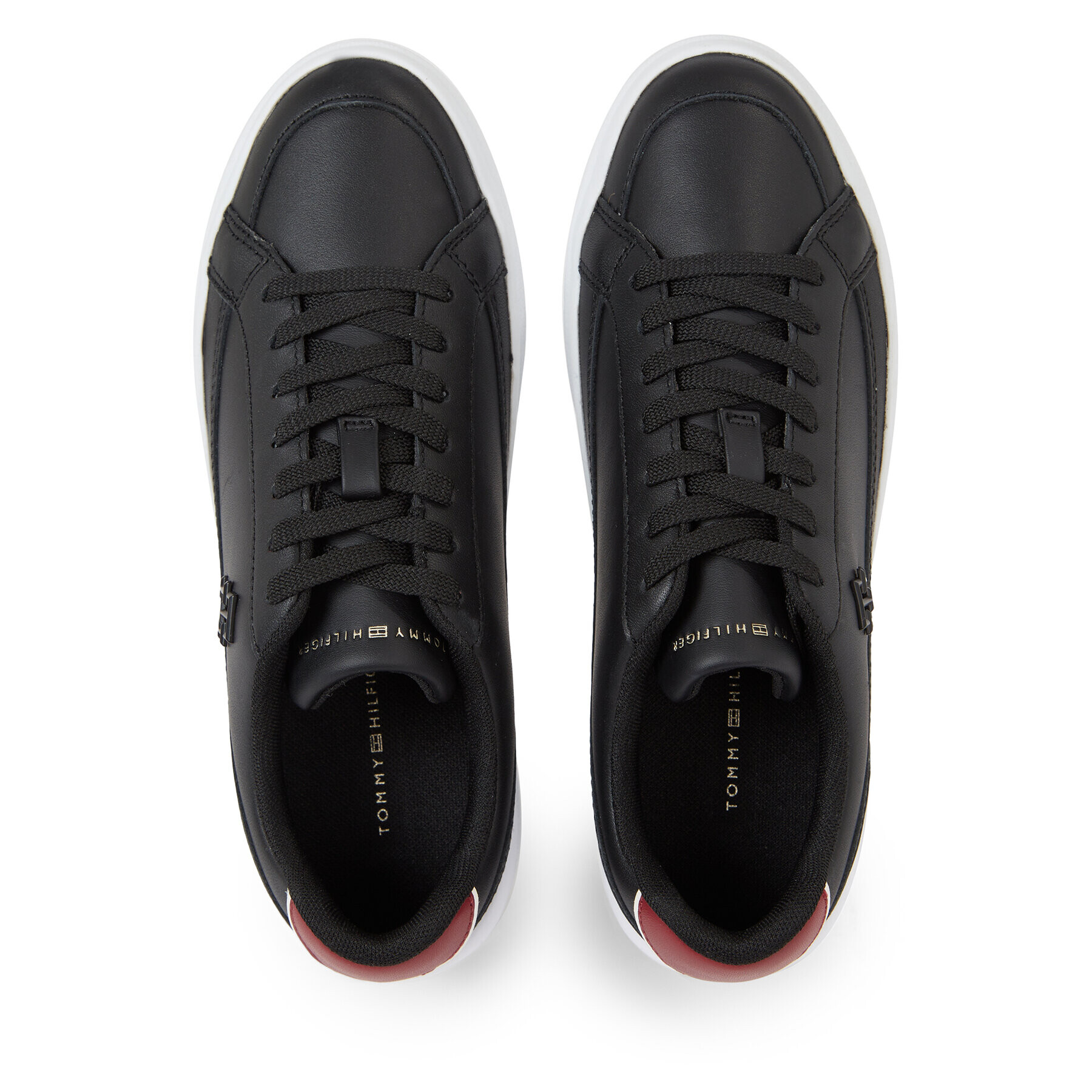 Tommy Hilfiger Sneakersy Th Elevated Court Sneaker FW0FW07568 Čierna - Pepit.sk