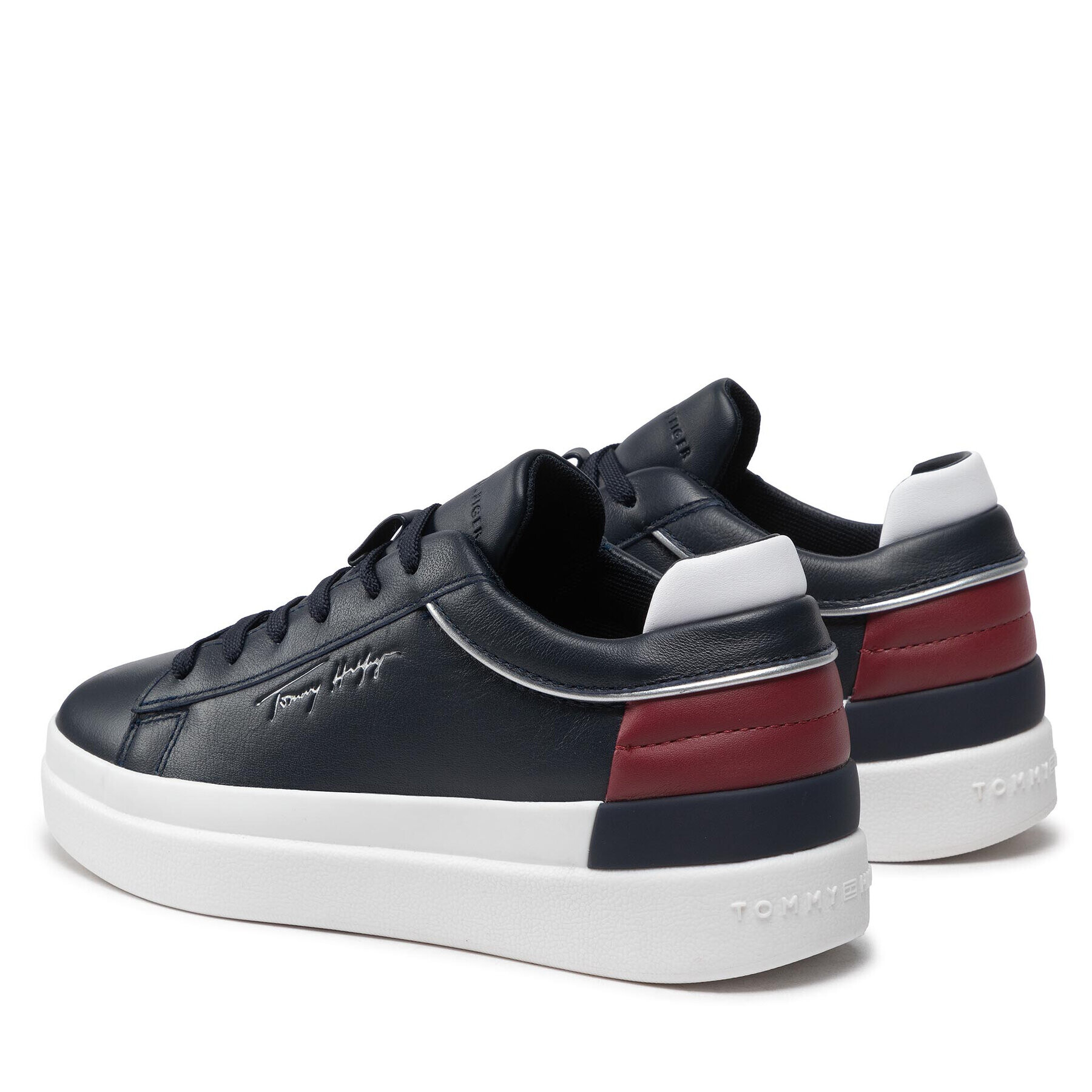 Tommy Hilfiger Sneakersy Th Femine Leather Sneaker FW0FW06511 Tmavomodrá - Pepit.sk