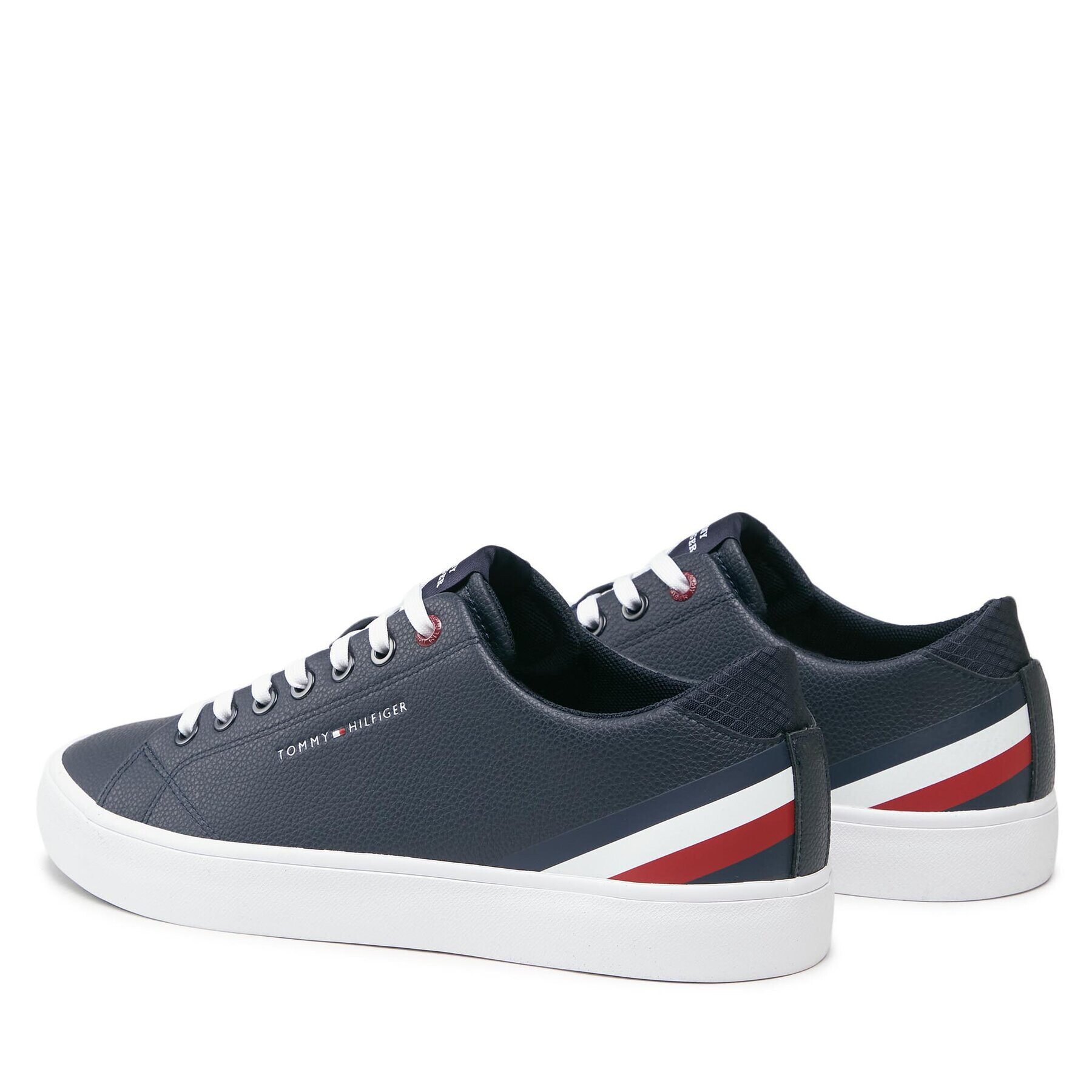 Tommy Hilfiger Sneakersy Th Hi Vulc Core Low Lth Stripes FM0FM04778 Modrá - Pepit.sk