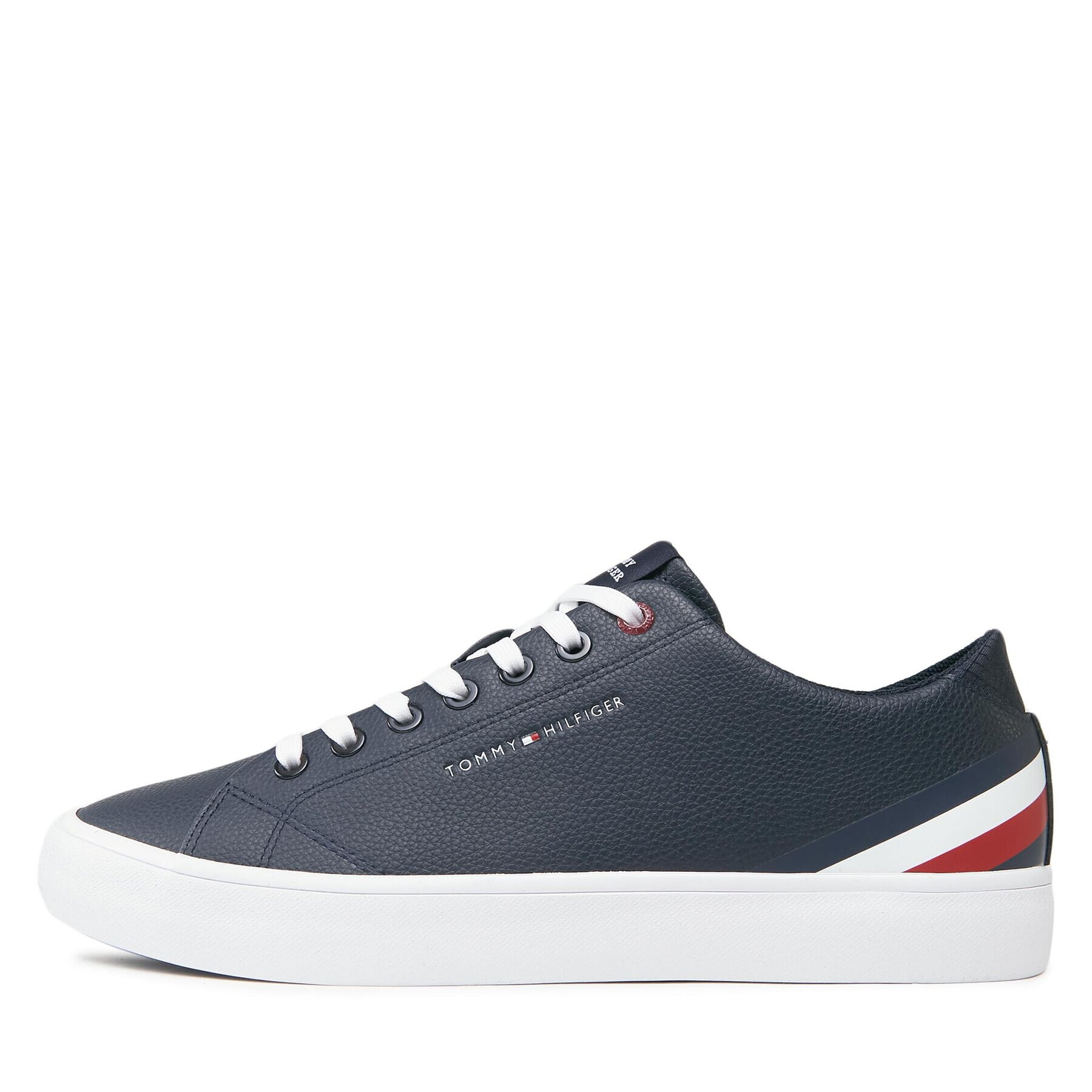 Tommy Hilfiger Sneakersy Th Hi Vulc Core Low Lth Stripes FM0FM04778 Modrá - Pepit.sk