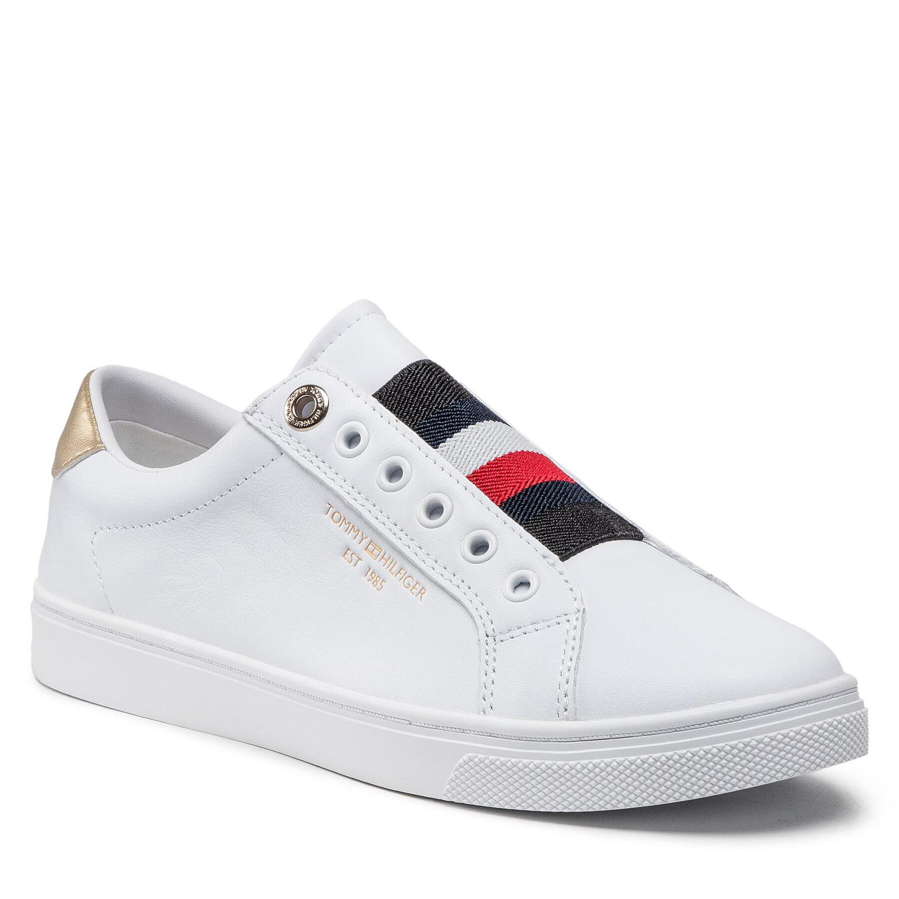 Tommy Hilfiger Sneakersy Th Icon Slip On Sneaker FW0FW05918 Biela - Pepit.sk