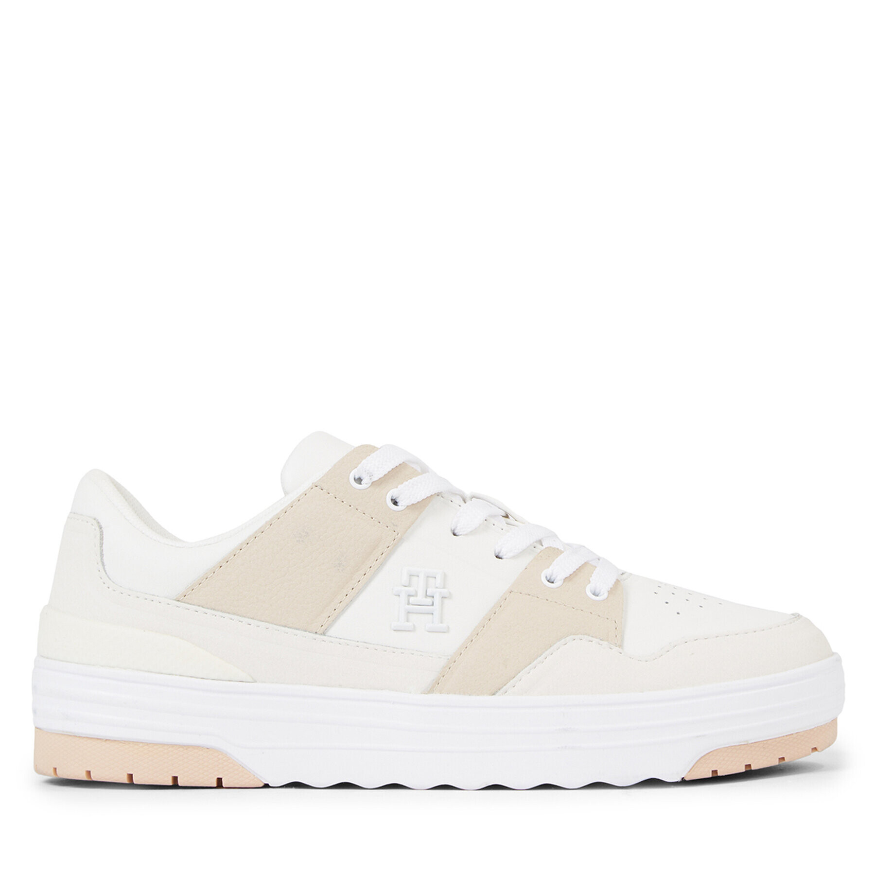 Tommy Hilfiger Sneakersy Th Lo Basket Sneaker FW0FW07309 Biela - Pepit.sk