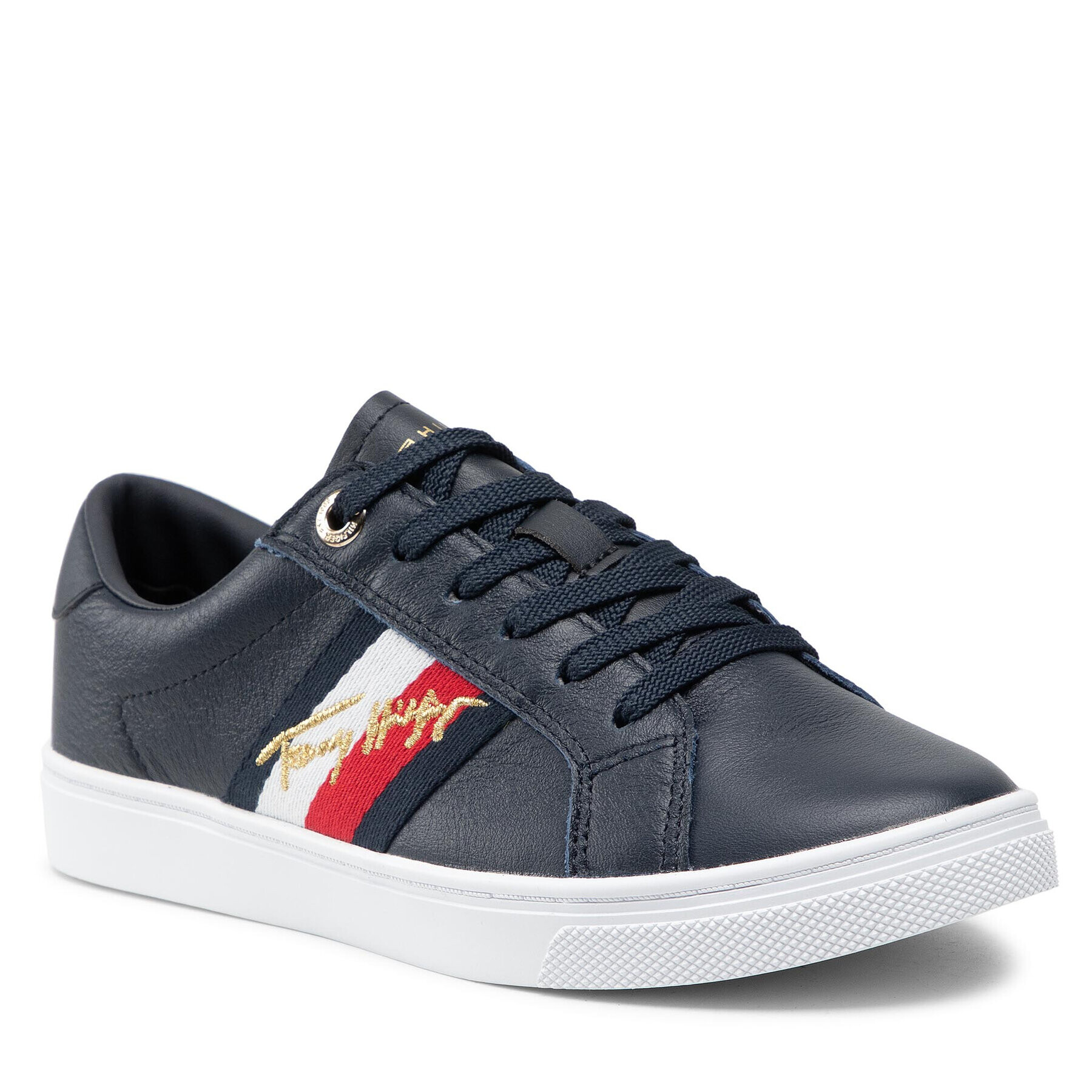 Tommy Hilfiger Sneakersy Th Signature Cupsole Sneaker FW0FW05224 Tmavomodrá - Pepit.sk