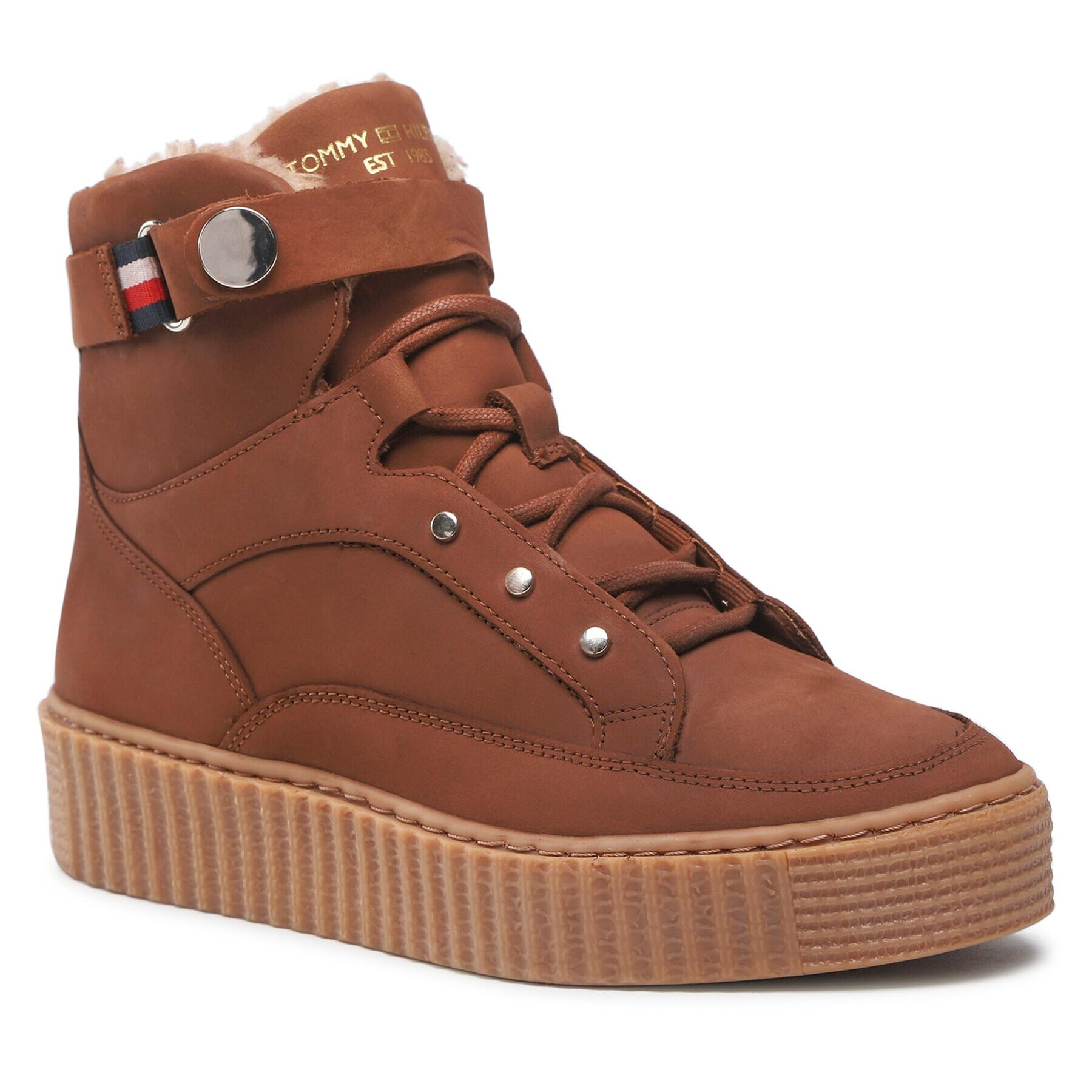 Tommy Hilfiger Sneakersy Warmlined Lace Up Boot FW0FW06798 Hnedá - Pepit.sk