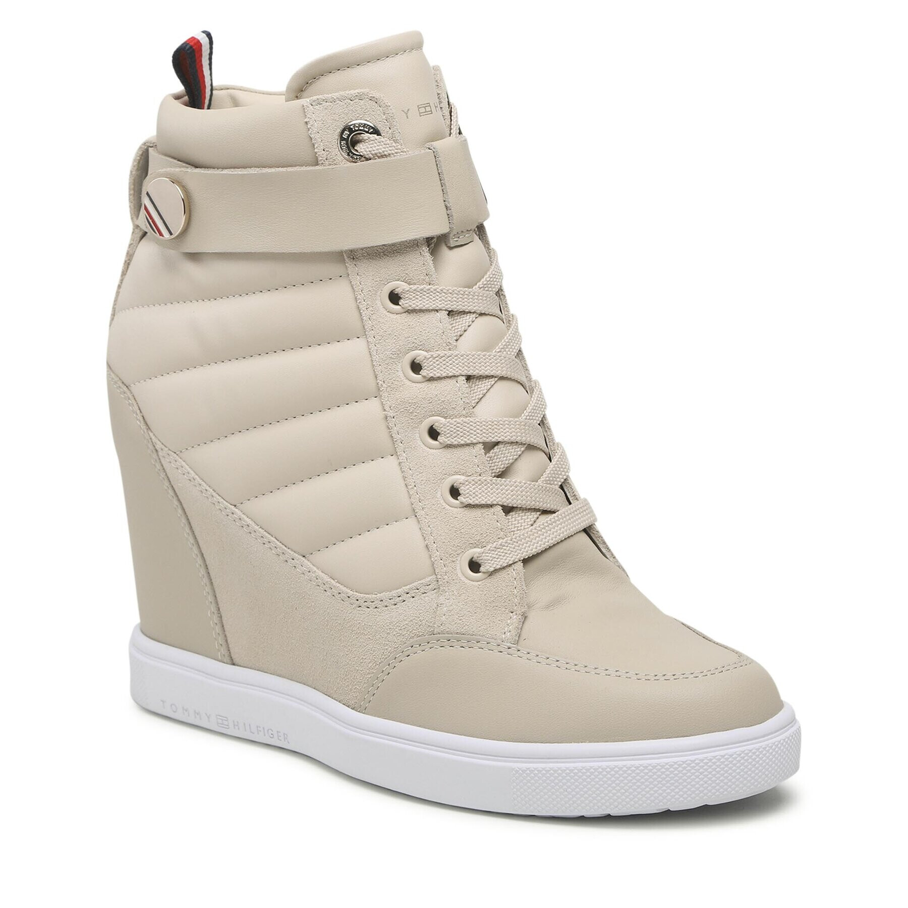 Tommy Hilfiger Sneakersy Wedge Sneaker Boot FW0FW06752 Béžová - Pepit.sk