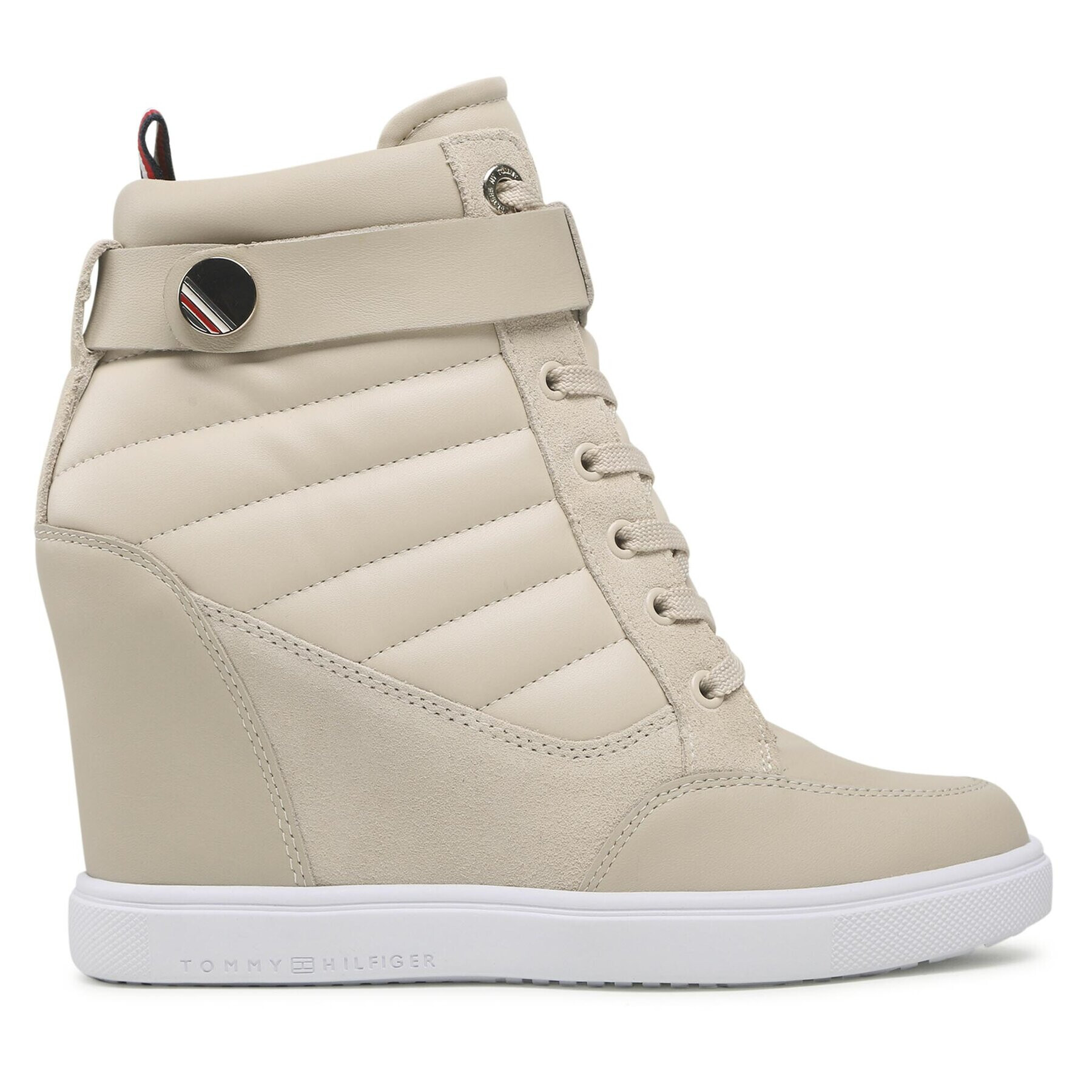 Tommy Hilfiger Sneakersy Wedge Sneaker Boot FW0FW06752 Béžová - Pepit.sk