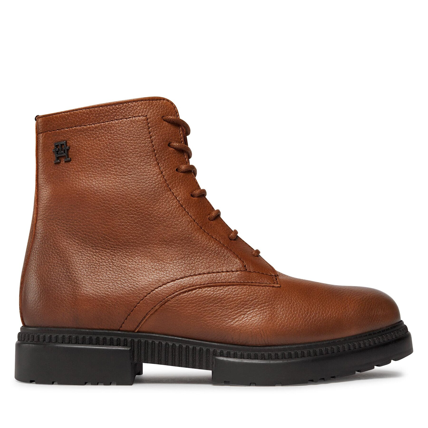 Tommy Hilfiger Šnurovacia obuv Comfort Cleated Termo Lth Boot FM0FM04651 Hnedá - Pepit.sk