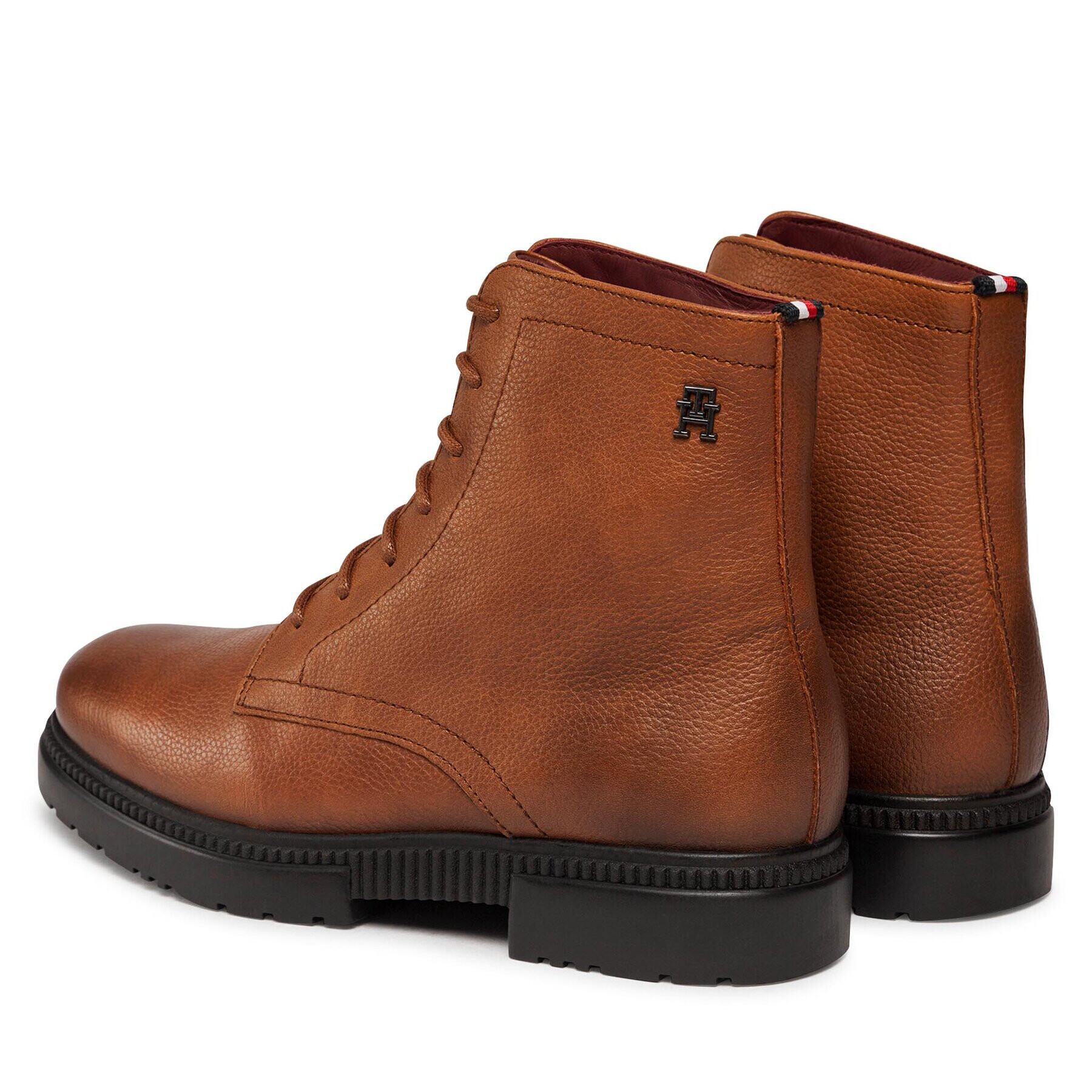 Tommy Hilfiger Šnurovacia obuv Comfort Cleated Termo Lth Boot FM0FM04651 Hnedá - Pepit.sk