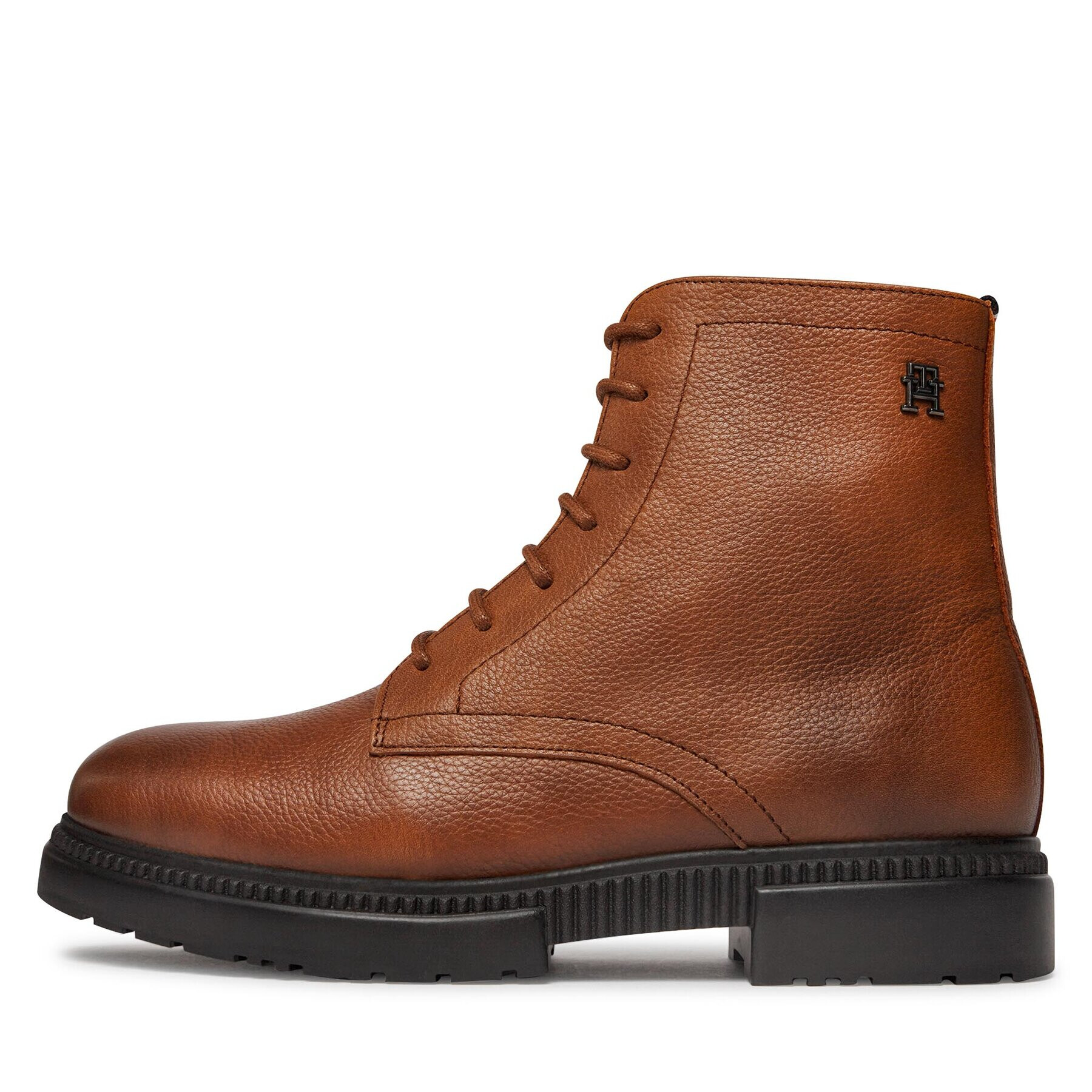 Tommy Hilfiger Šnurovacia obuv Comfort Cleated Termo Lth Boot FM0FM04651 Hnedá - Pepit.sk