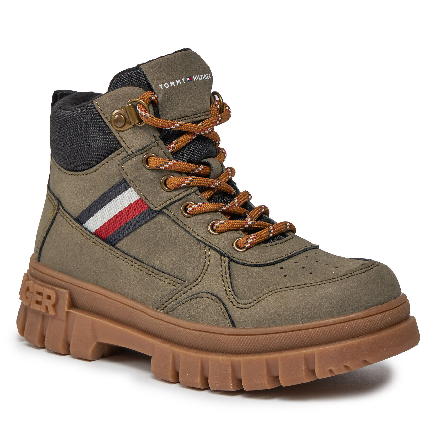 Tommy Hilfiger Šnurovacia obuv T3B5-33157-0316409 M Hnedá - Pepit.sk