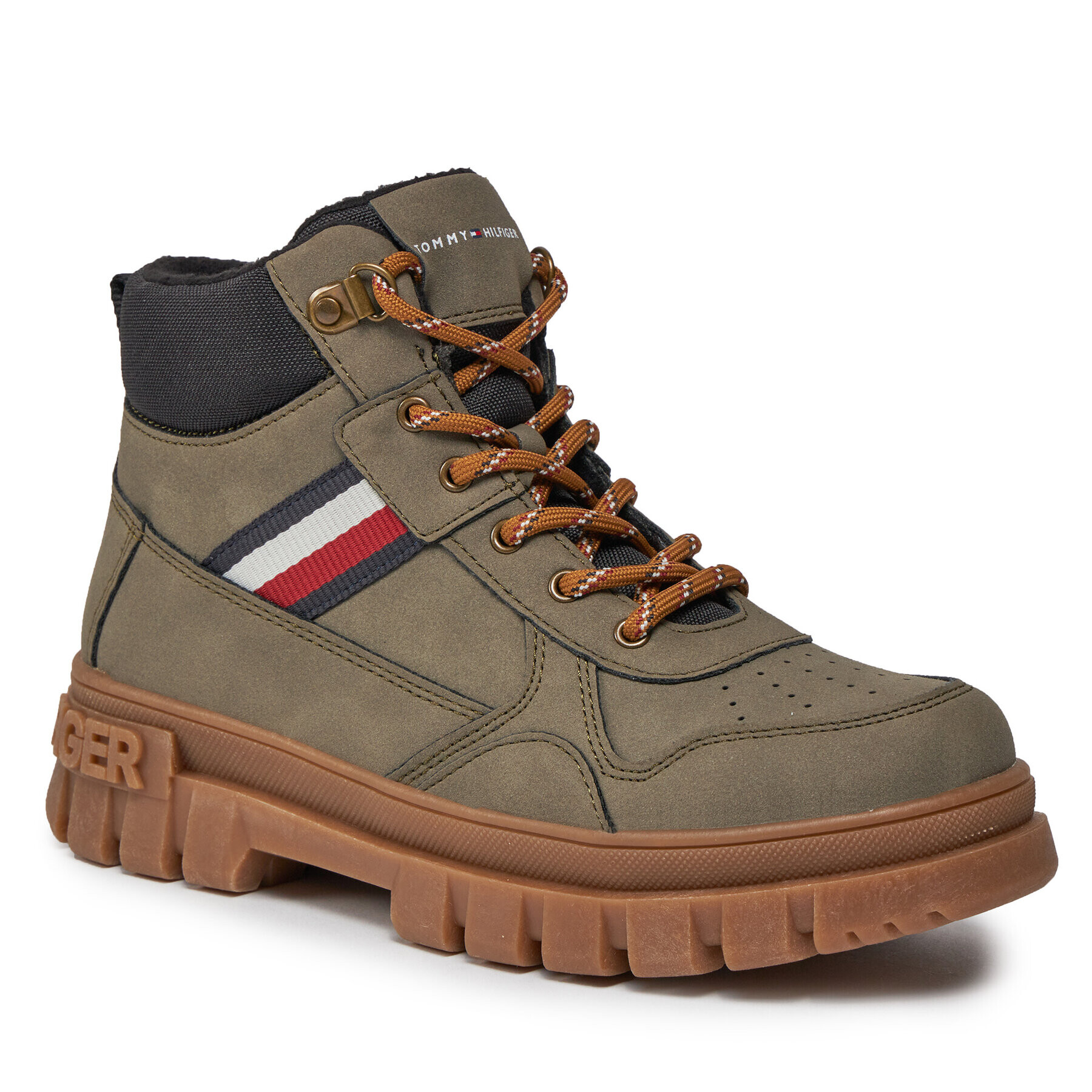 Tommy Hilfiger Šnurovacia obuv T3B5-33157-0316409 S Hnedá - Pepit.sk