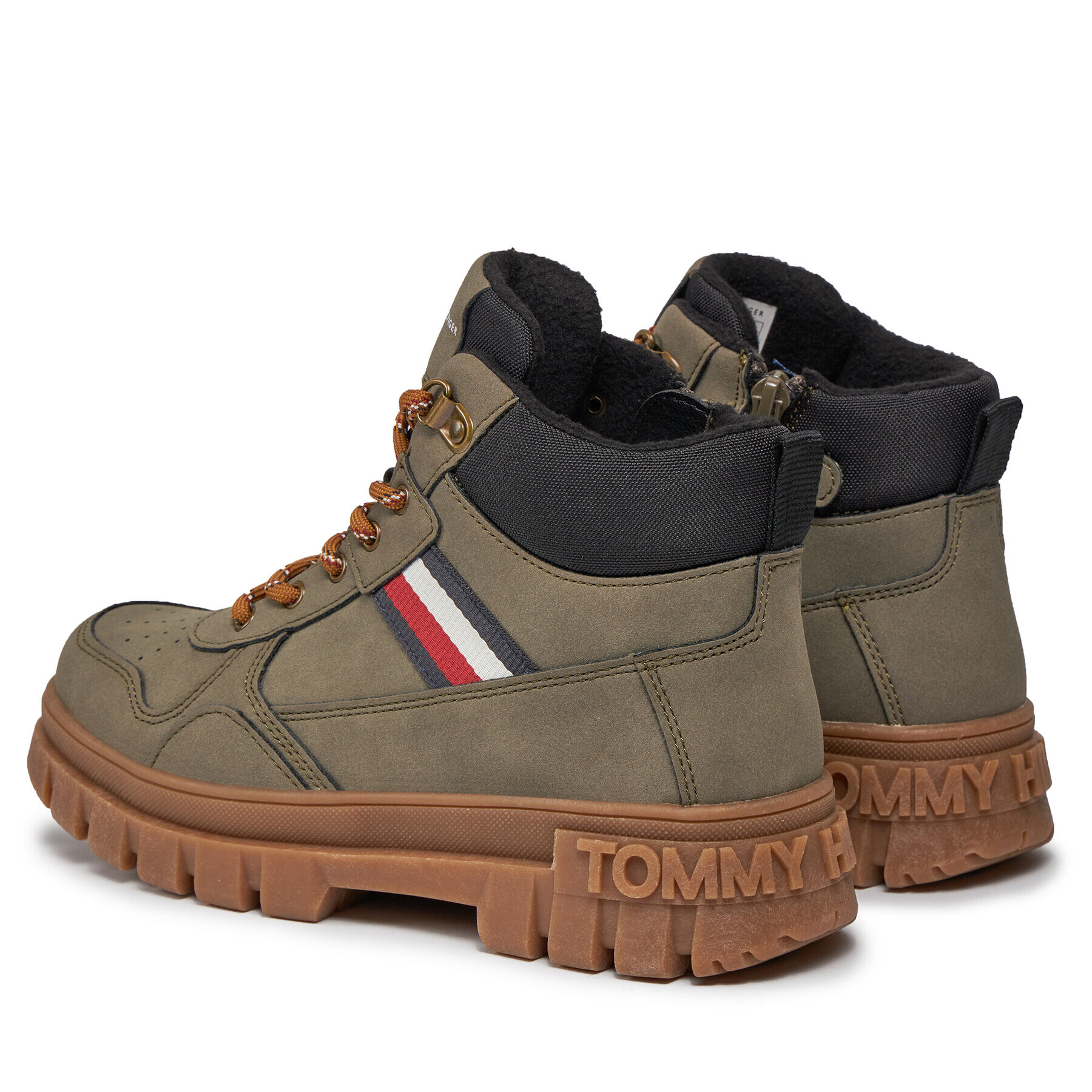 Tommy Hilfiger Šnurovacia obuv T3B5-33157-0316409 S Hnedá - Pepit.sk