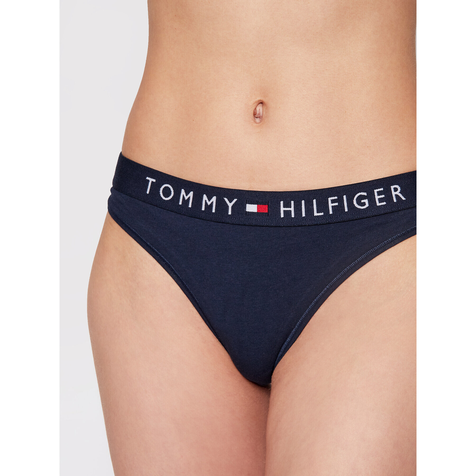 Tommy Hilfiger Stringové nohavičky UW0UW01555 Tmavomodrá - Pepit.sk