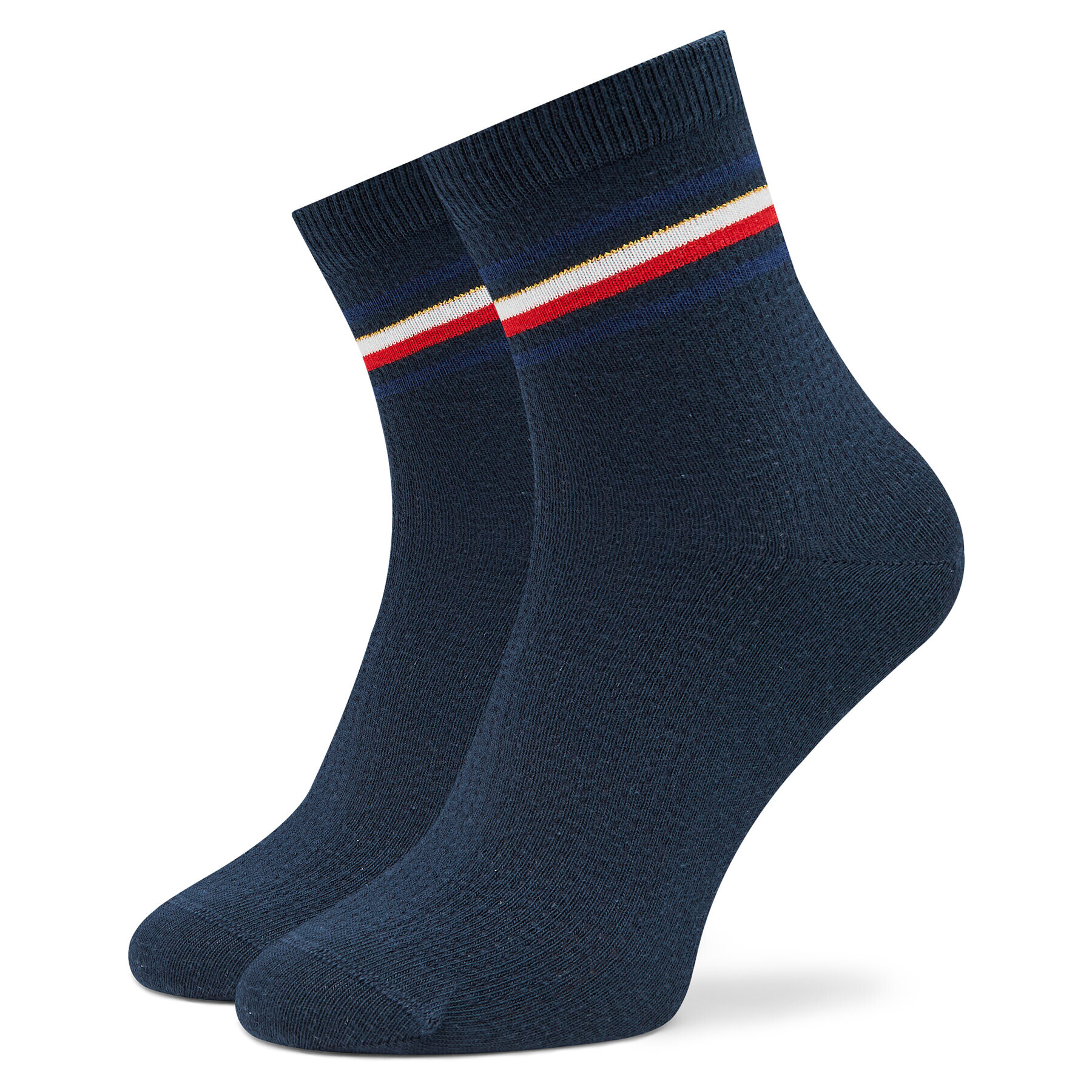 Tommy Hilfiger Súprava 2 párov vysokých dámskych ponožiek 701223809 Tmavomodrá - Pepit.sk