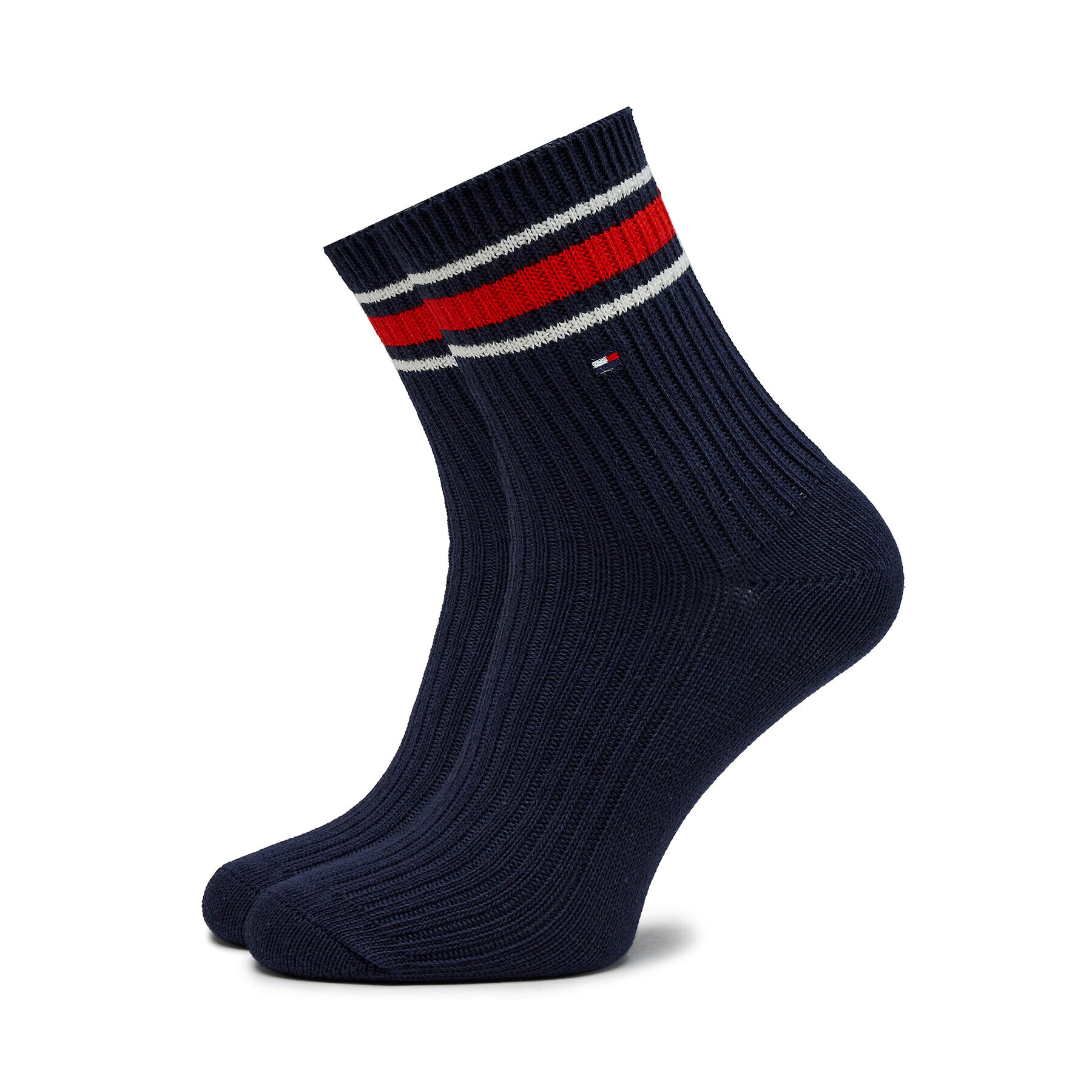 Tommy Hilfiger Súprava 2 párov vysokých dámskych ponožiek 701224914 Tmavomodrá - Pepit.sk