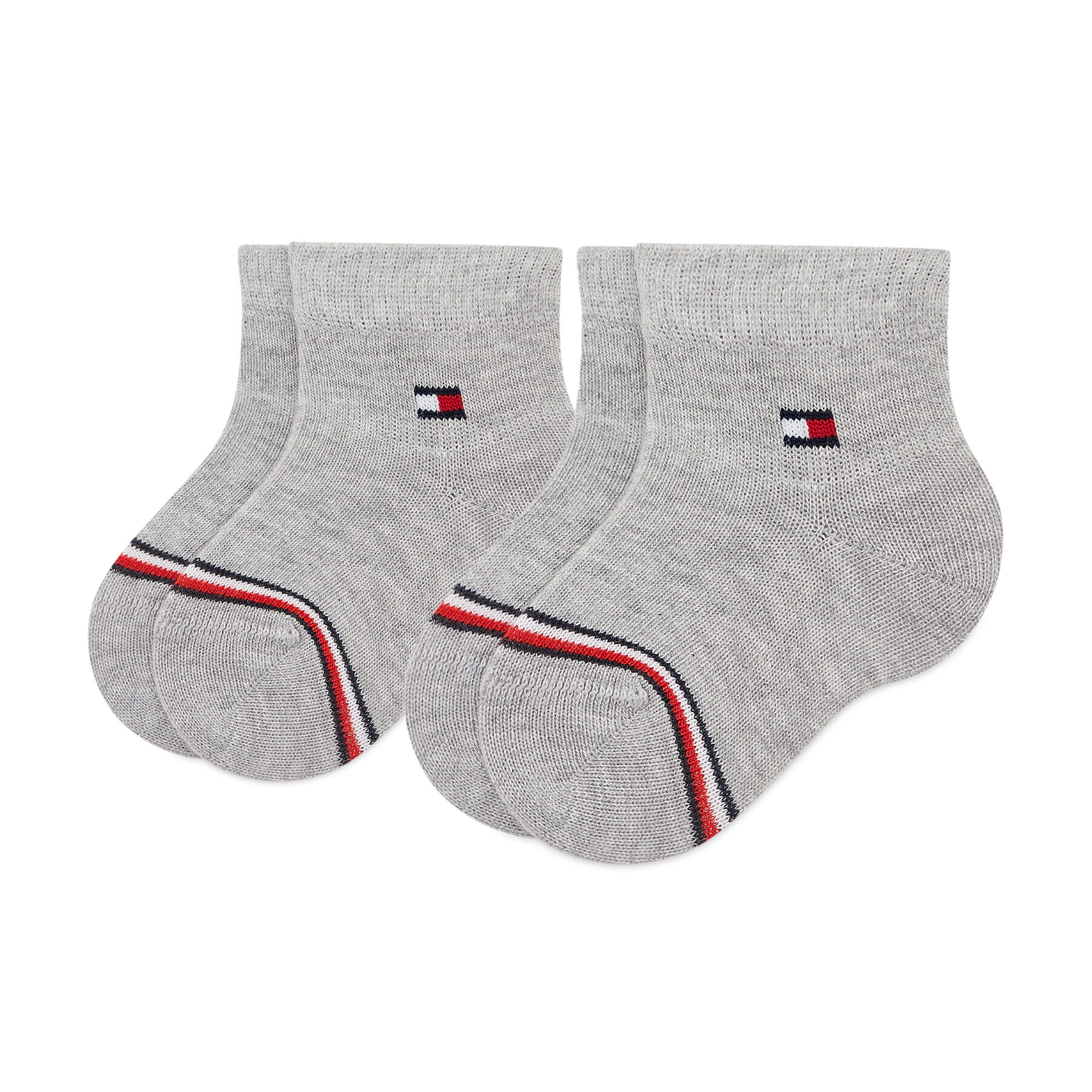 Tommy Hilfiger Súprava 2 párov vysokých detských ponožiek 701220516 Sivá - Pepit.sk