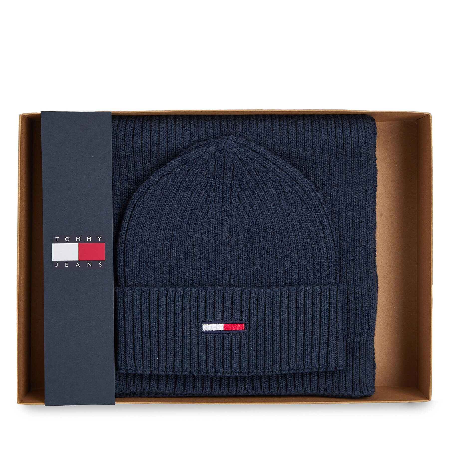 Tommy Hilfiger Súprava čiapka a tunelový šál Tjw Flag Beanie And Scarf AM0AM11677 Tmavomodrá - Pepit.sk