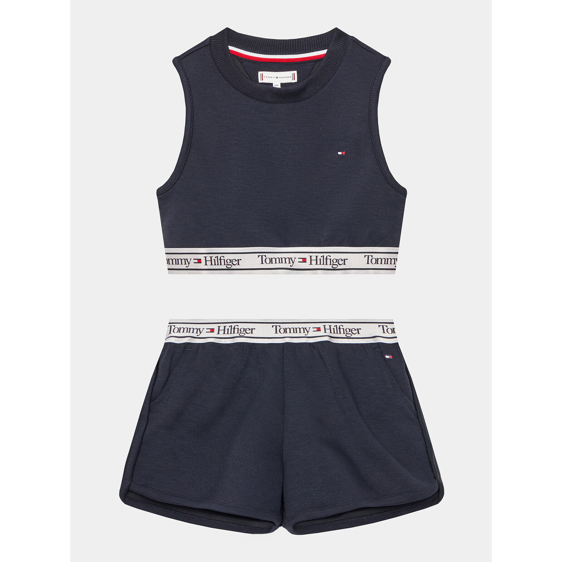 Tommy Hilfiger Súprava top a kraťasy Graphic KG0KG07201 D Tmavomodrá Slim Fit - Pepit.sk