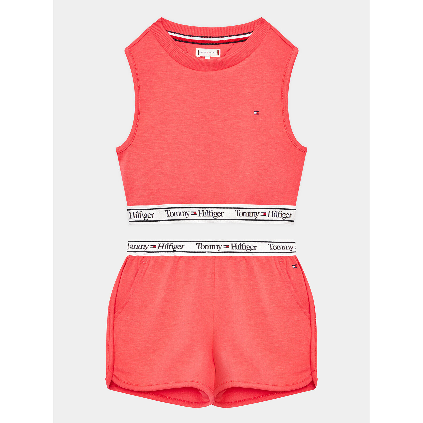 Tommy Hilfiger Súprava top a kraťasy KG0KG07201 M Ružová Regular Fit - Pepit.sk