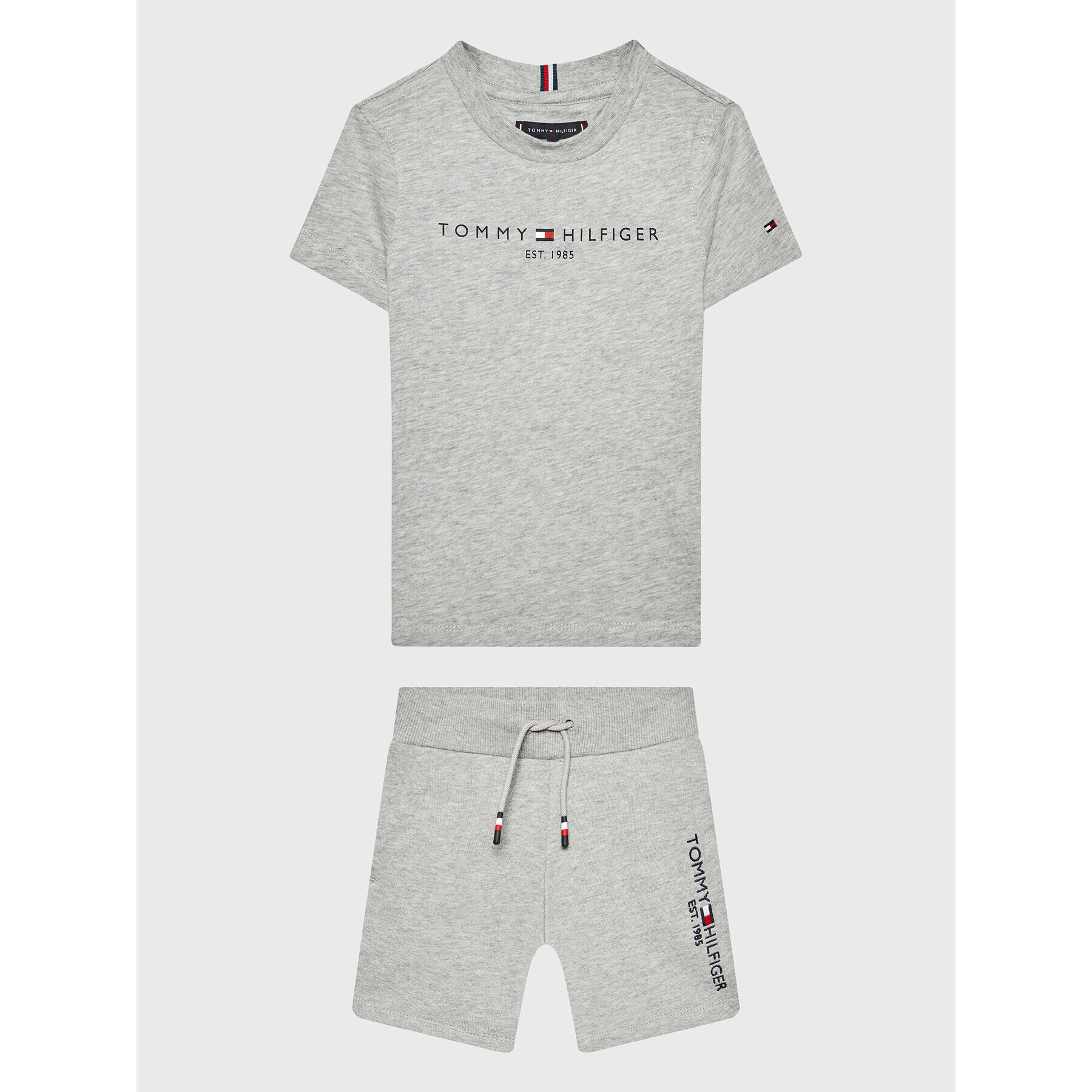 Tommy Hilfiger Súprava Tričko a šortky Essential Summer KB0KB07436 D Sivá Regular Fit - Pepit.sk