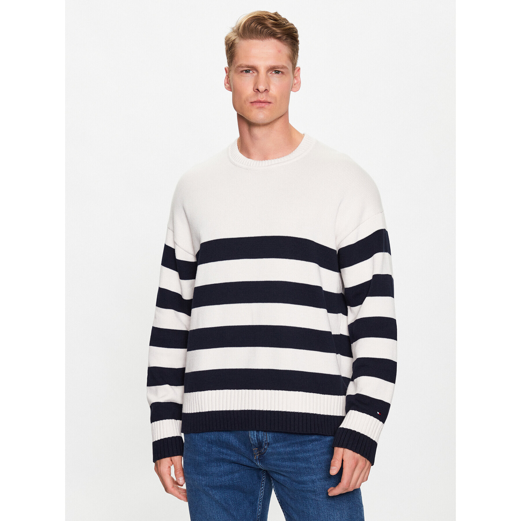 Tommy Hilfiger Sveter Breton MW0MW31007 Farebná Oversize - Pepit.sk