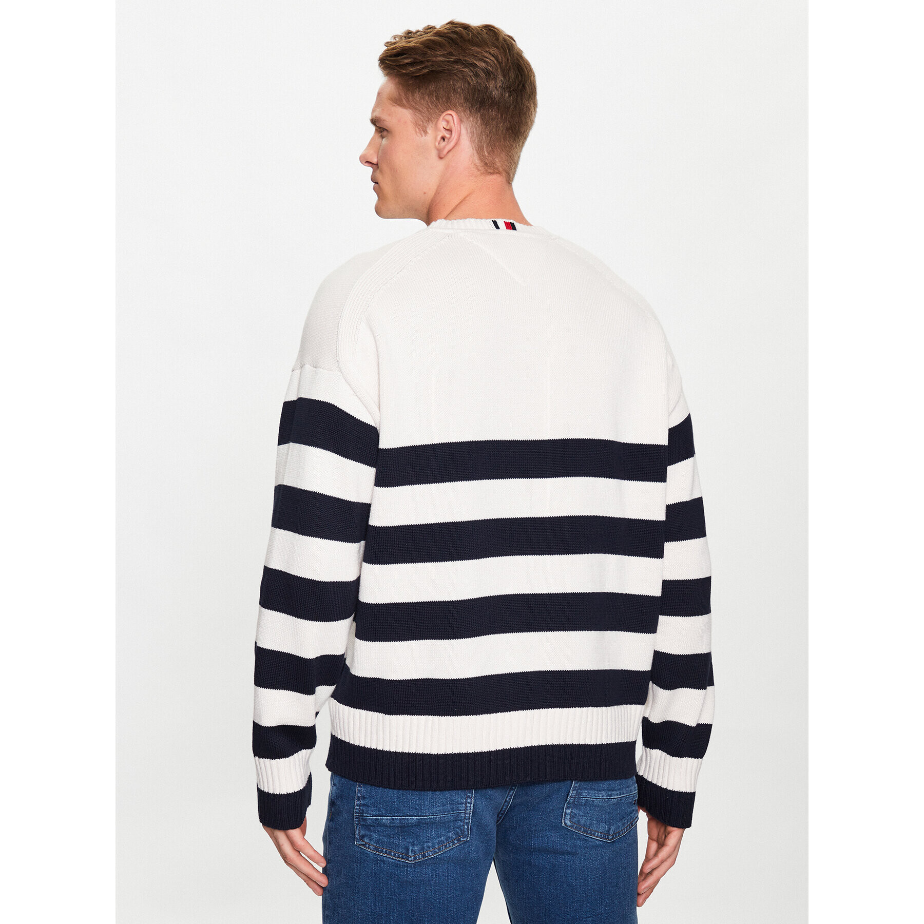 Tommy Hilfiger Sveter Breton MW0MW31007 Farebná Oversize - Pepit.sk