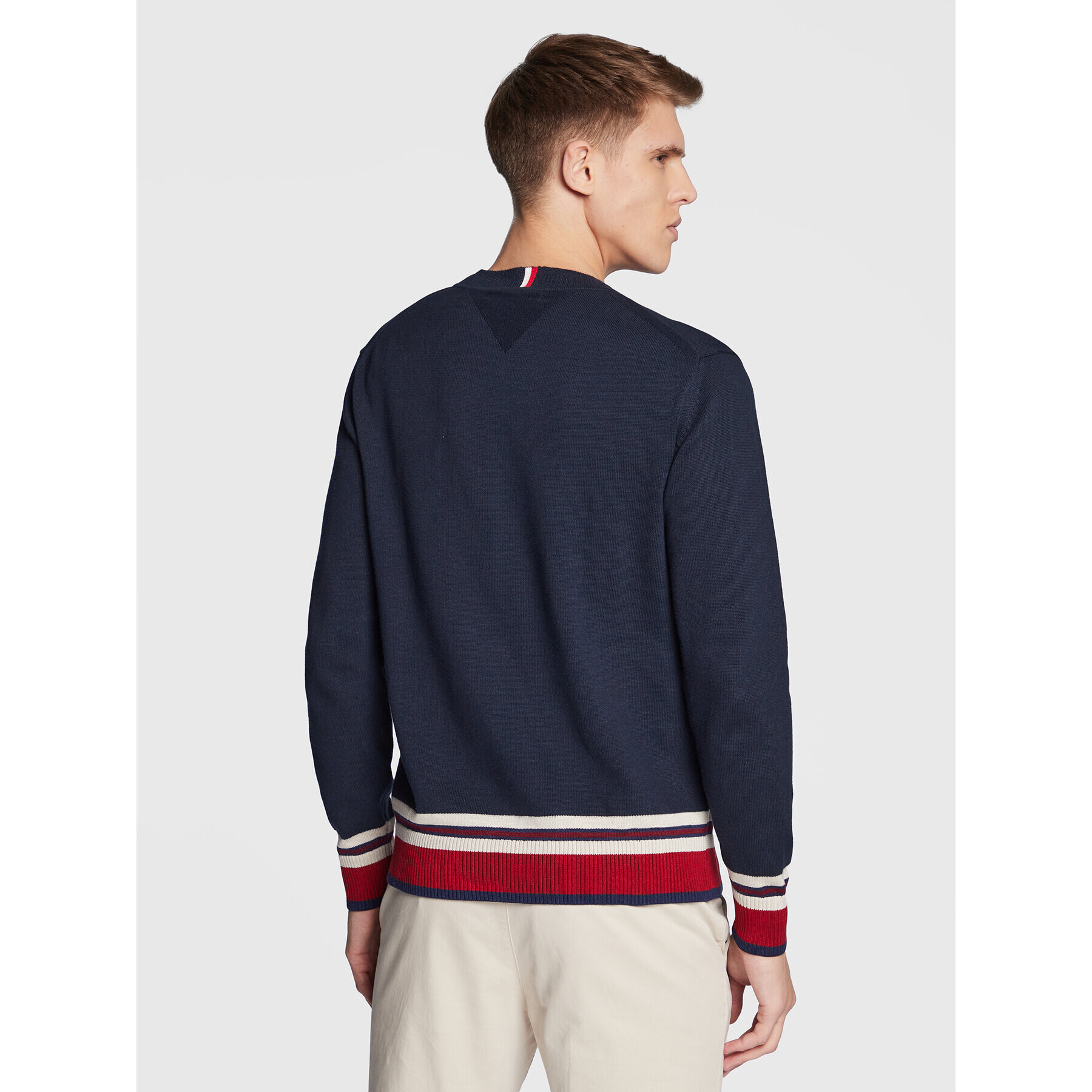 Tommy Hilfiger Sveter Placed Graphic MW0MW29028 Tmavomodrá Relaxed Fit - Pepit.sk