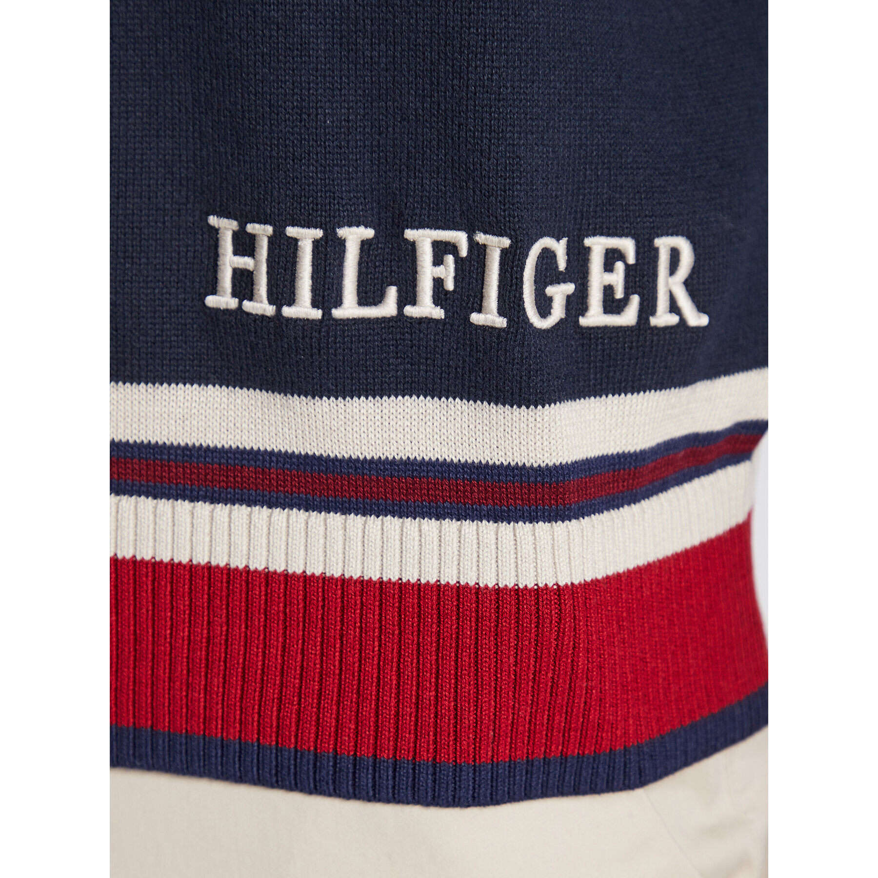 Tommy Hilfiger Sveter Placed Graphic MW0MW29028 Tmavomodrá Relaxed Fit - Pepit.sk