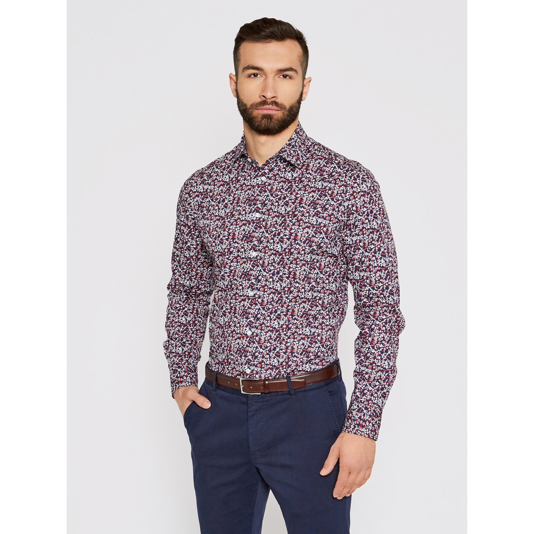 Tommy Hilfiger Tailored Košeľa Floral Print MW0MW16465 Farebná Regular Fit - Pepit.sk