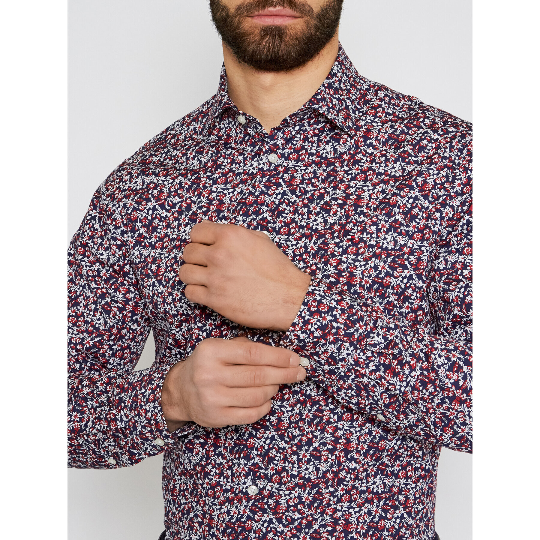 Tommy Hilfiger Tailored Košeľa Floral Print MW0MW16465 Farebná Regular Fit - Pepit.sk