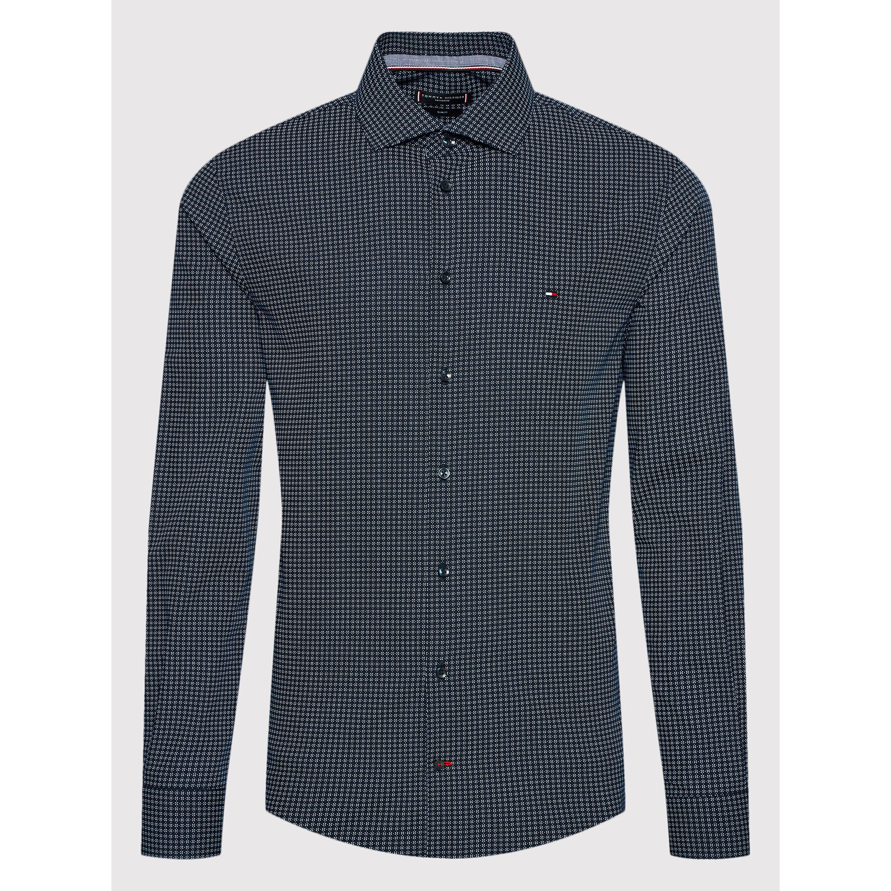 Tommy Hilfiger Tailored Košeľa Irregular Print MW0MW23262 Tmavomodrá Slim Fit - Pepit.sk