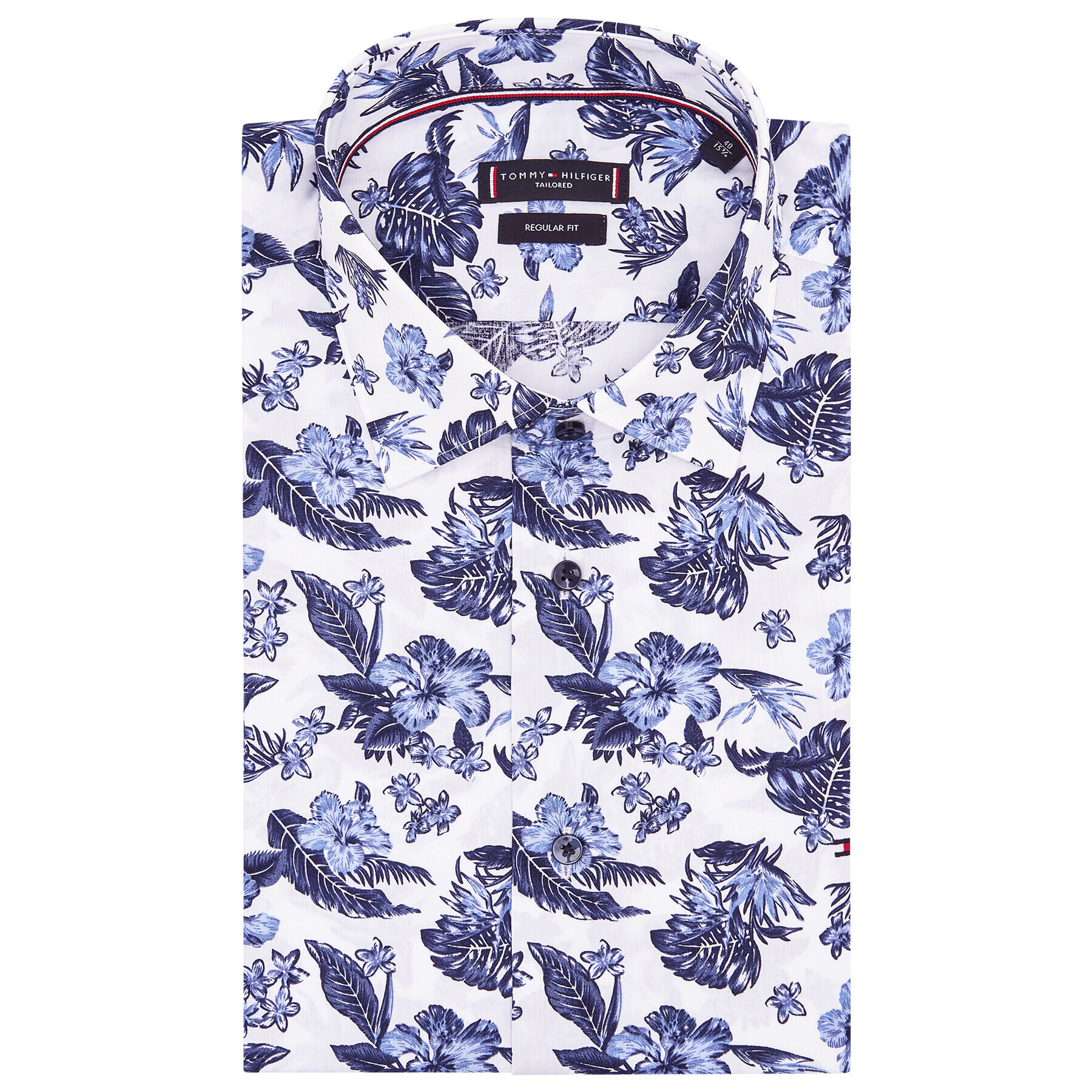 Tommy Hilfiger Tailored Košeľa Large Floral Print MW0MW18449 Biela Regular Fit - Pepit.sk