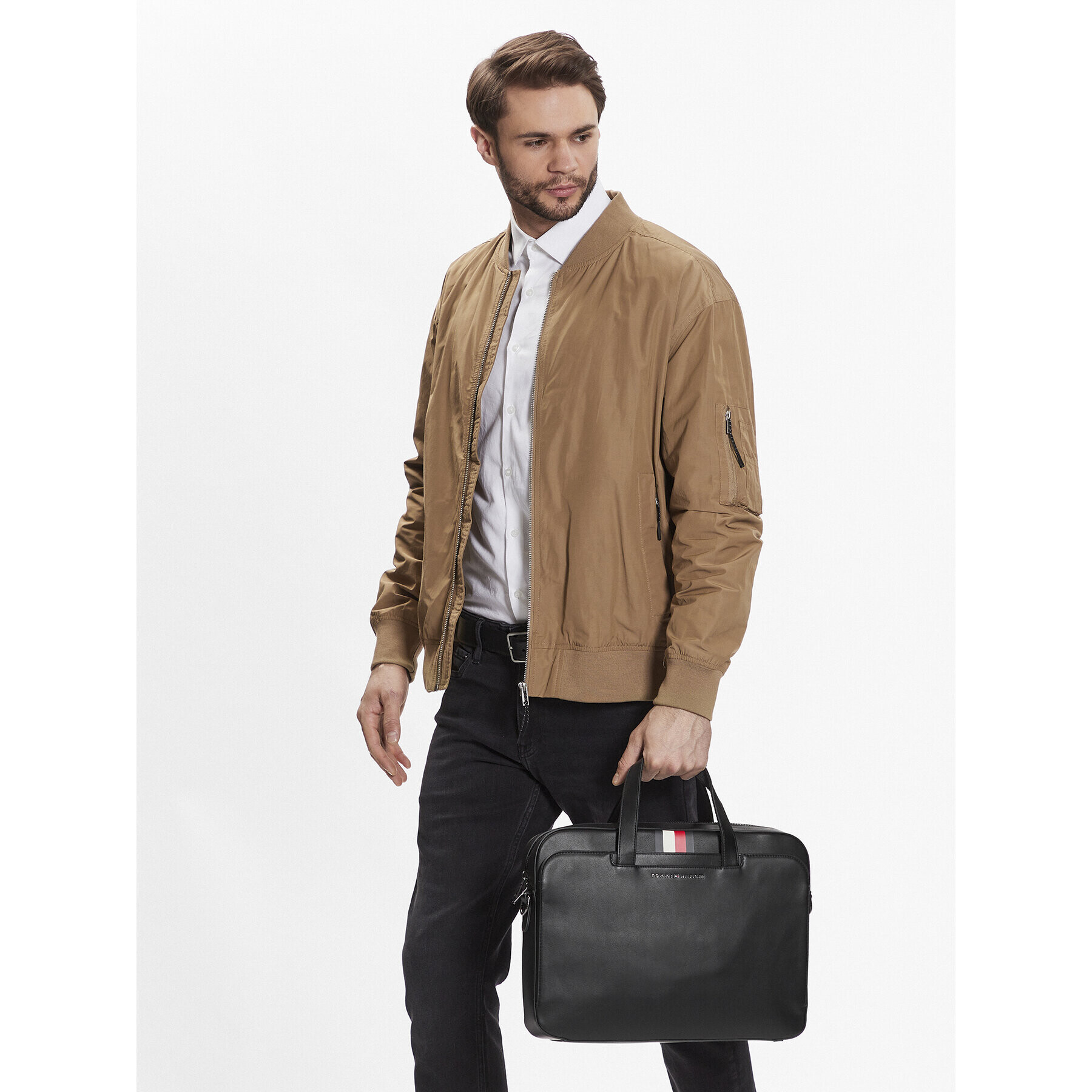 Tommy Hilfiger Taška na laptop Midtown Pu Computer Bag AM0AM09545 Čierna - Pepit.sk