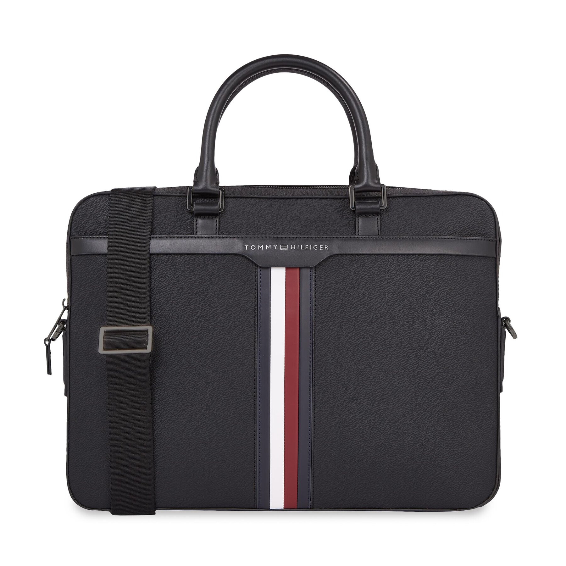 Tommy Hilfiger Taška na laptop Th Coated Canvas Computer Bag AM0AM11531 Čierna - Pepit.sk