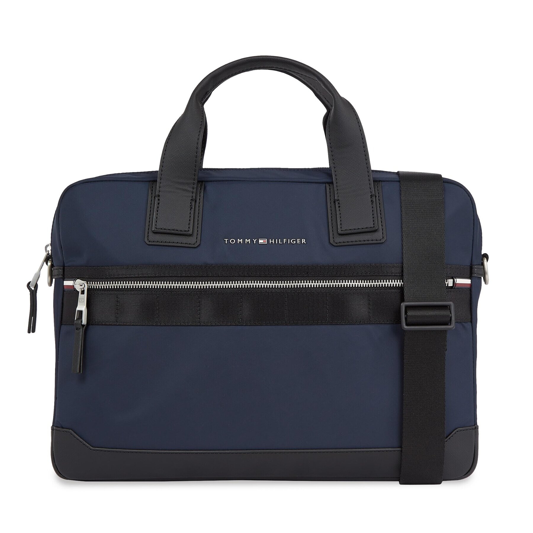 Tommy Hilfiger Taška na laptop Th Elevated Nylon Computer Bag AM0AM11574 Tmavomodrá - Pepit.sk