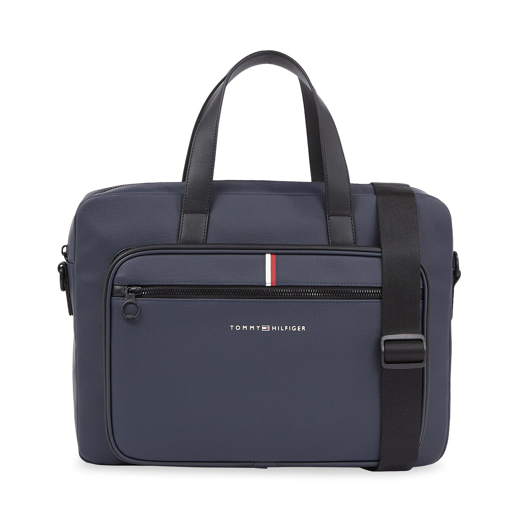 Tommy Hilfiger Taška na laptop Th Essential Pique Computer Bag AM0AM11542 Tmavomodrá - Pepit.sk