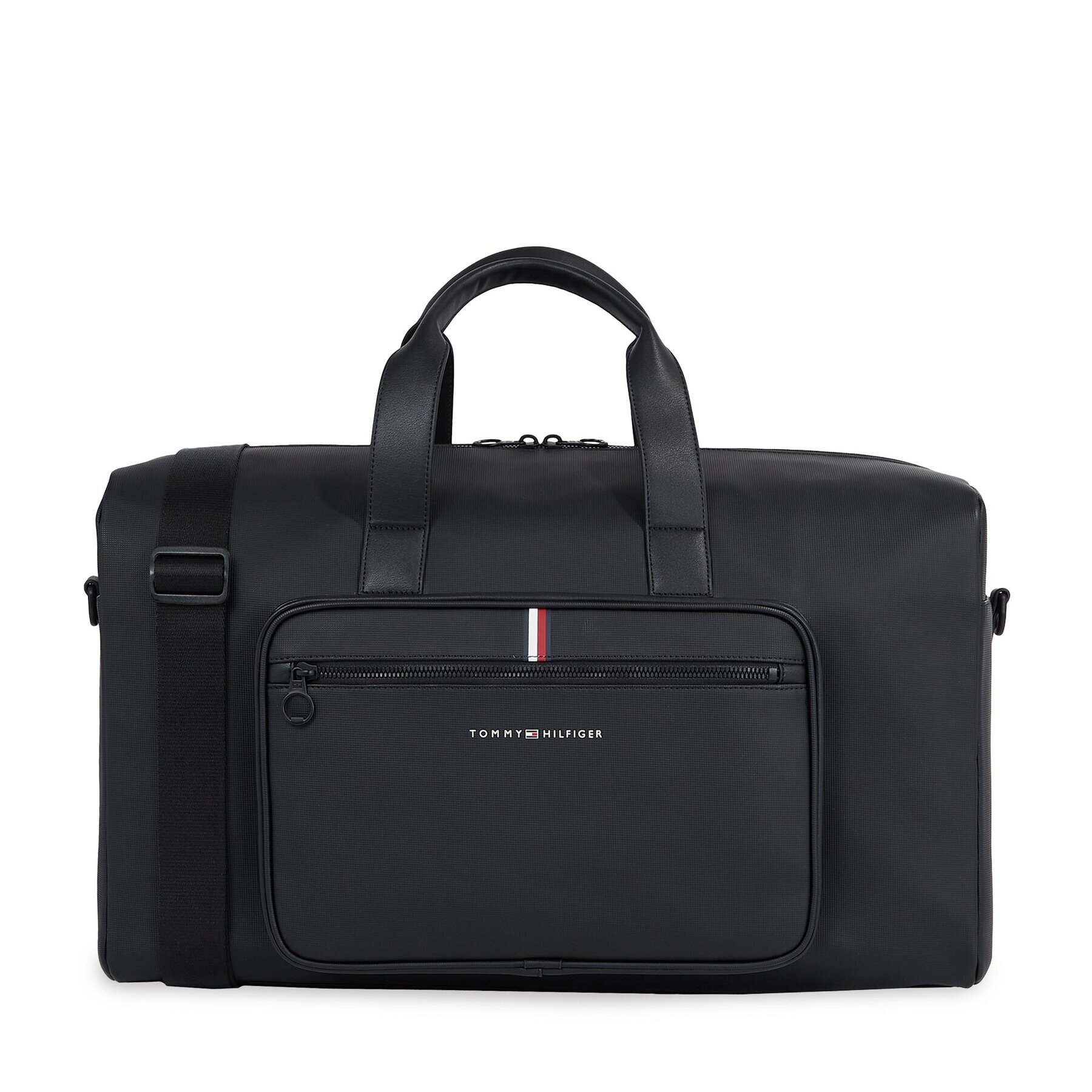 Tommy Hilfiger Taška Th Essential Pique Duffle AM0AM11539 Čierna - Pepit.sk