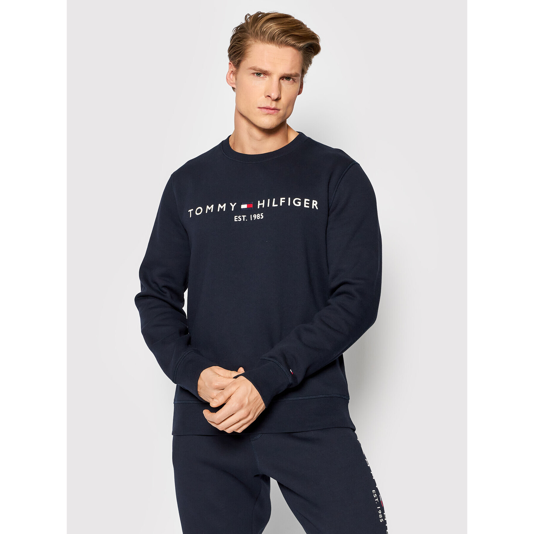 Tommy Hilfiger Tepláková súprava Logo MW0MW24845 Tmavomodrá Regular Fit - Pepit.sk