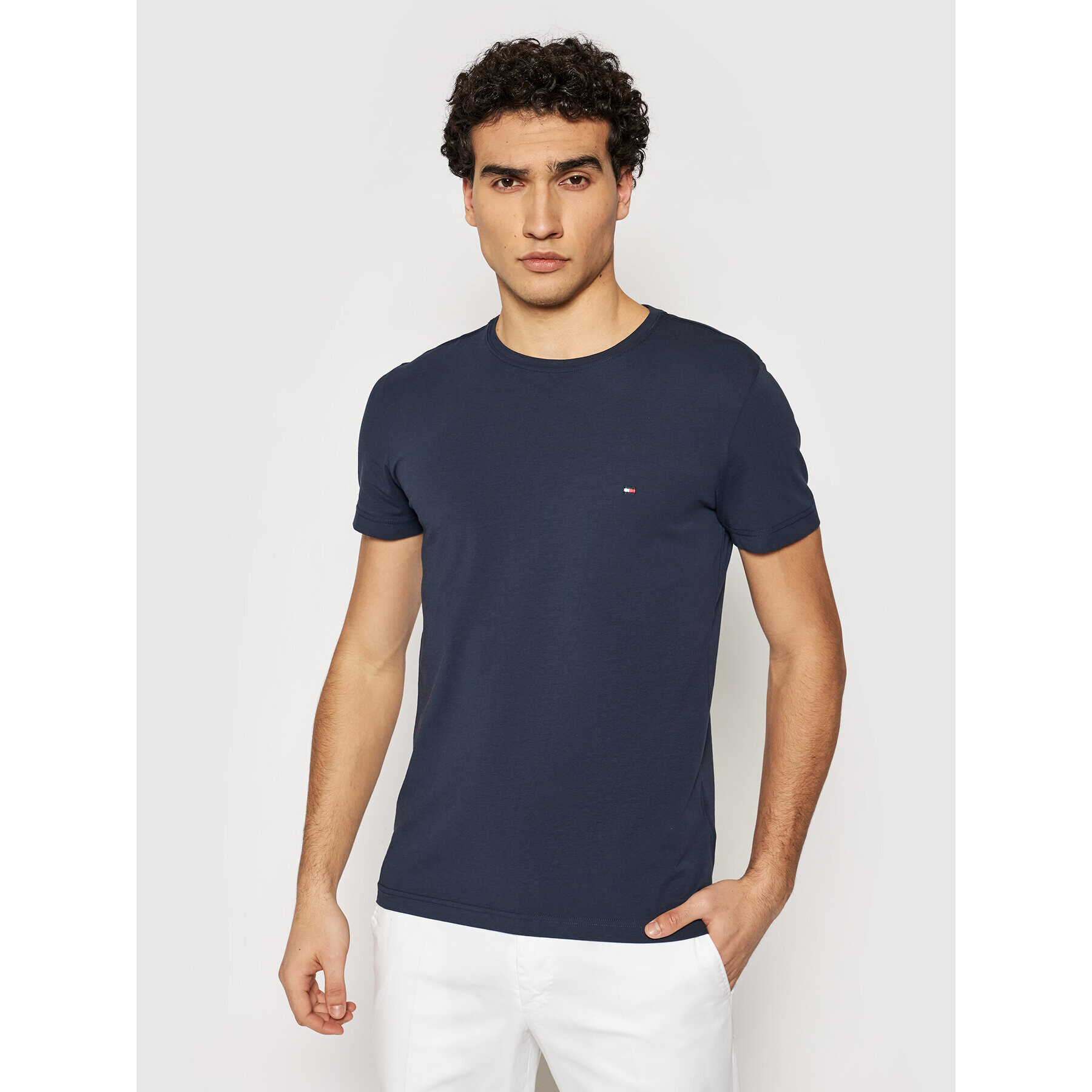 Tommy Hilfiger Tričko 867896625 Tmavomodrá Slim Fit - Pepit.sk