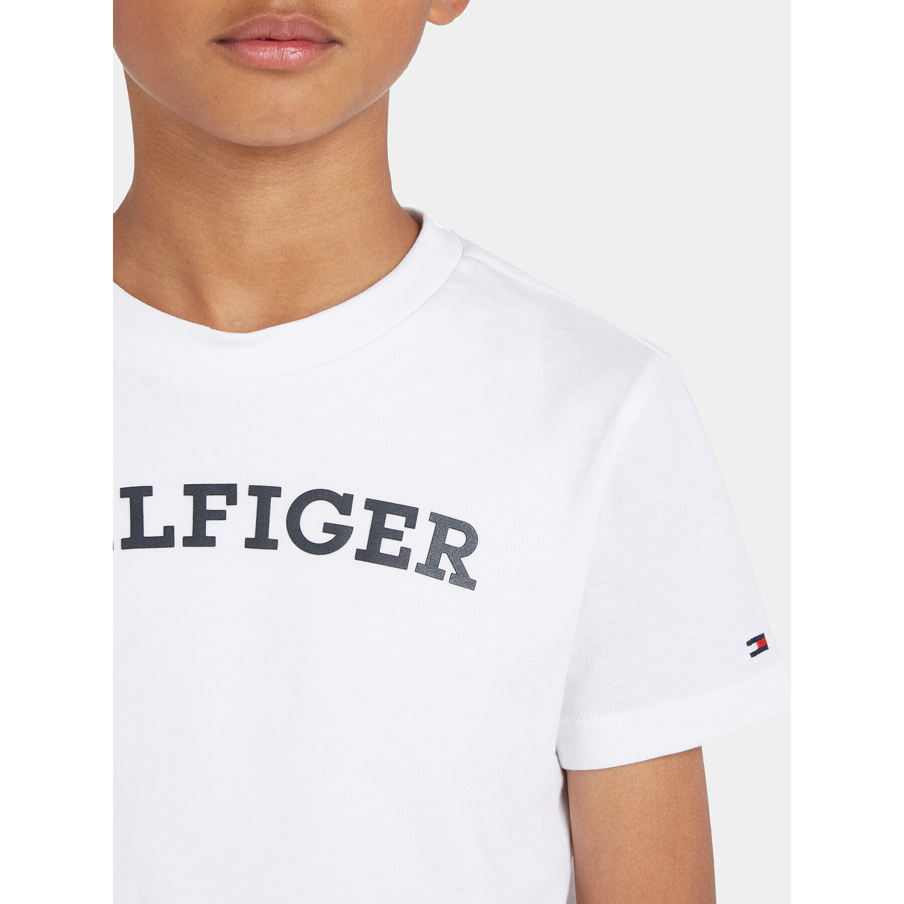 Tommy Hilfiger Tričko Arched KB0KB08333 D Biela Regular Fit - Pepit.sk